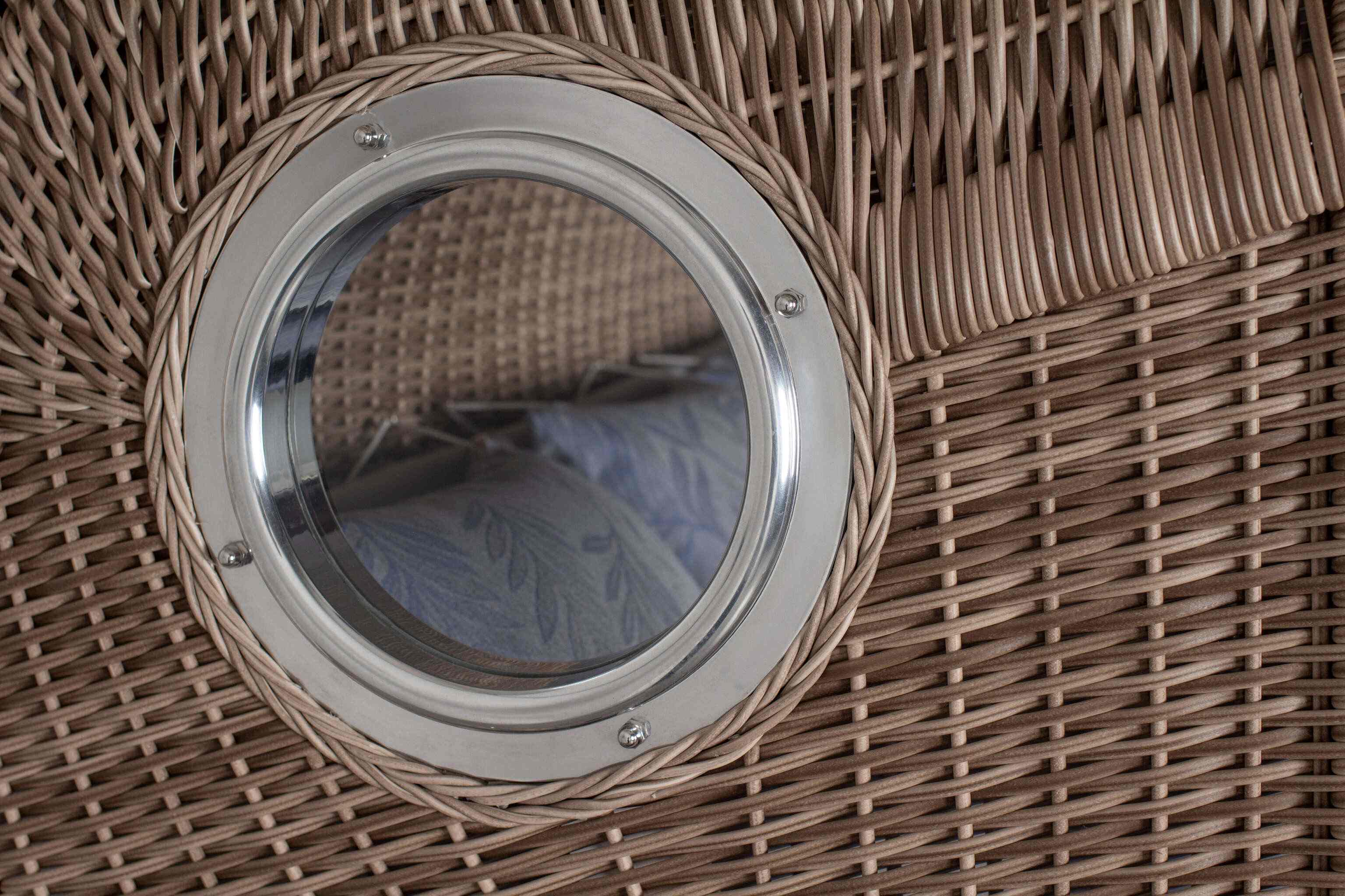 Strandkorb deVries PURE® Seemöwe XXL PE white kubu Des. 253