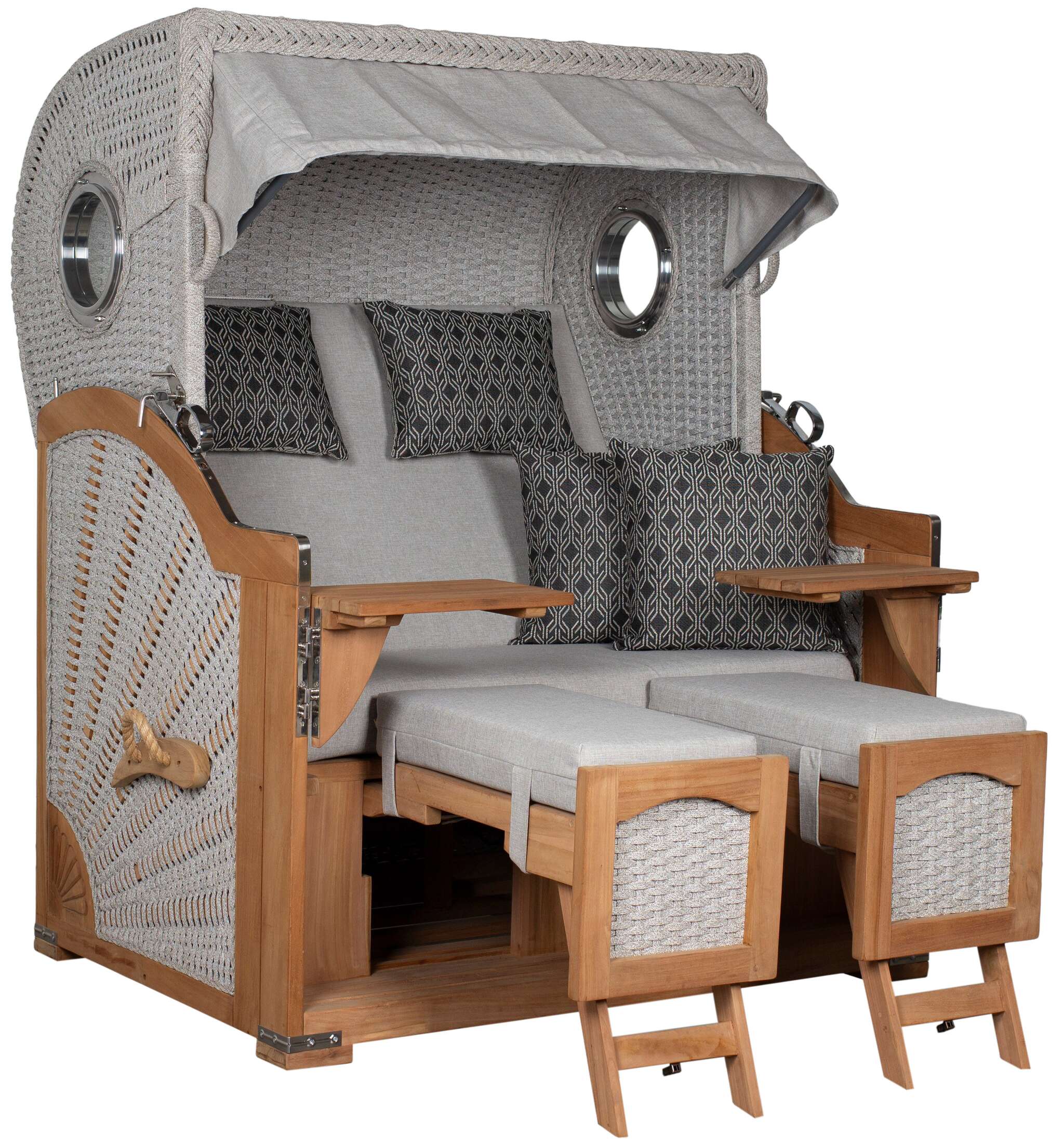 Strandkorb deVries PURE® Aruba XL Rope 15mm ivory Des. 507