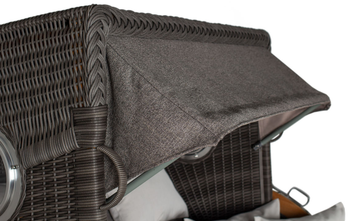 Strandkorb deVries PURE® Seemöwe XL PE stone grey Des. 252