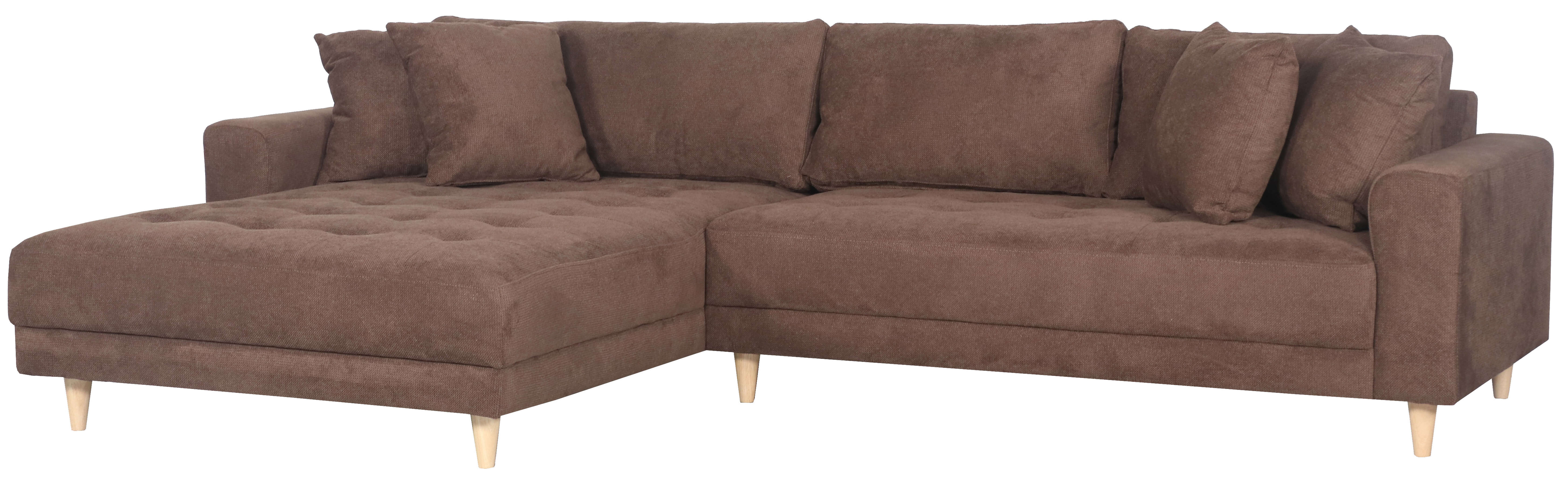 Ecksofa Gorino groß braun