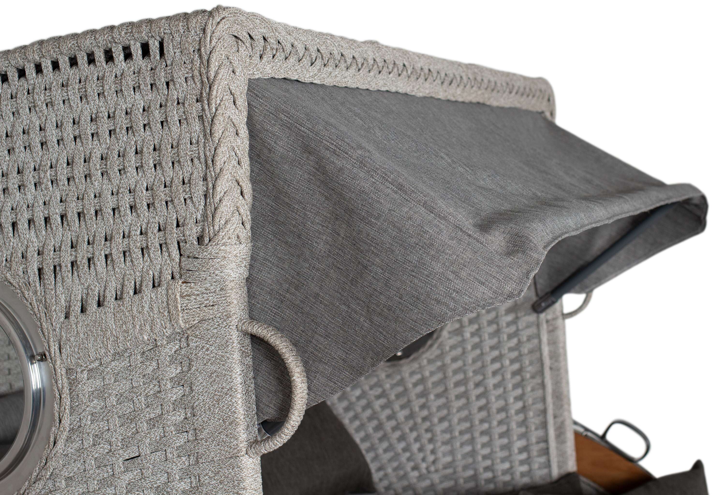 Strandkorb deVries PURE® Aruba XL Rope 15mm ivory Des. 466