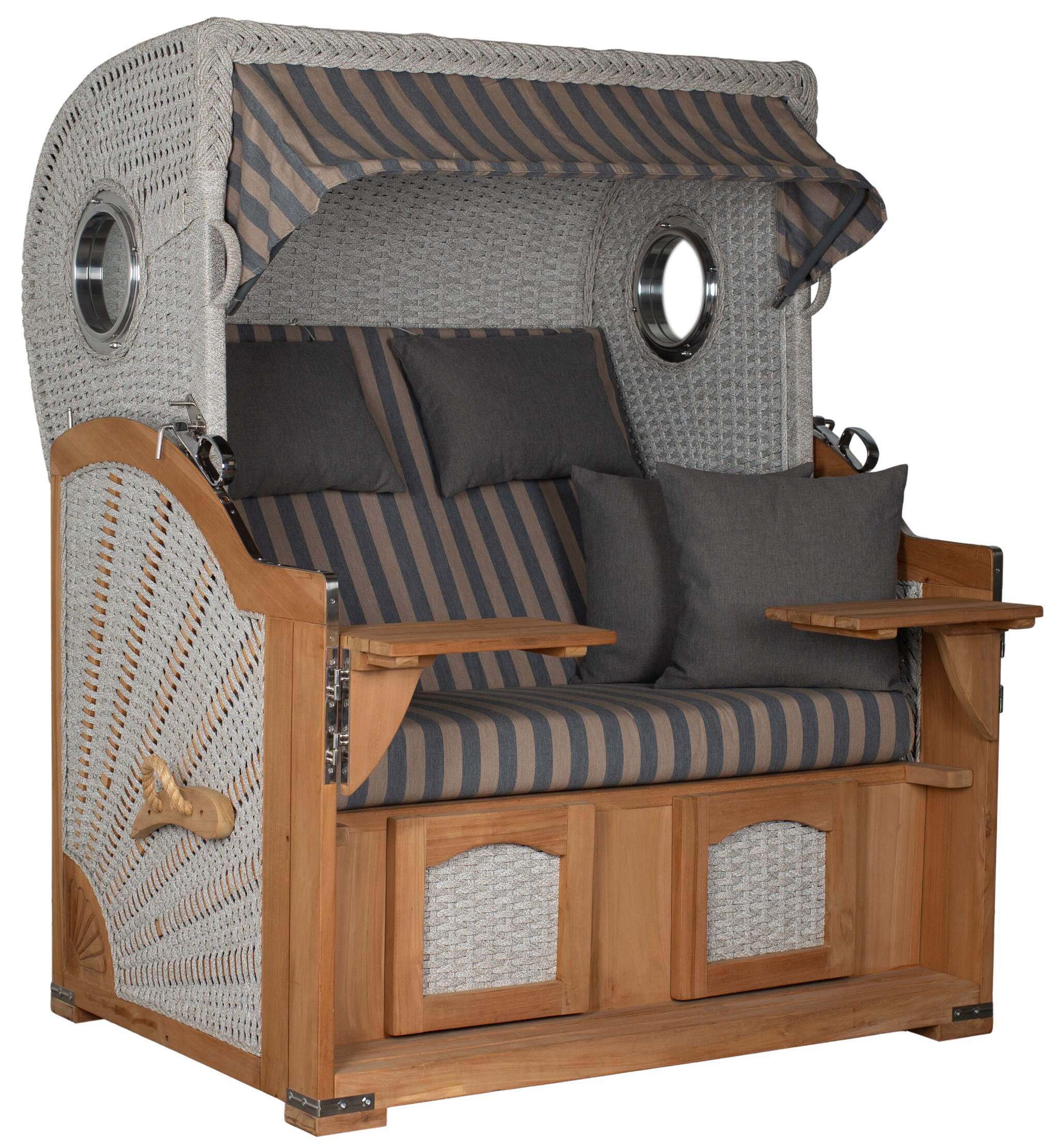 Strandkorb deVries PURE® Aruba XL Rope 15mm ivory Des. 248