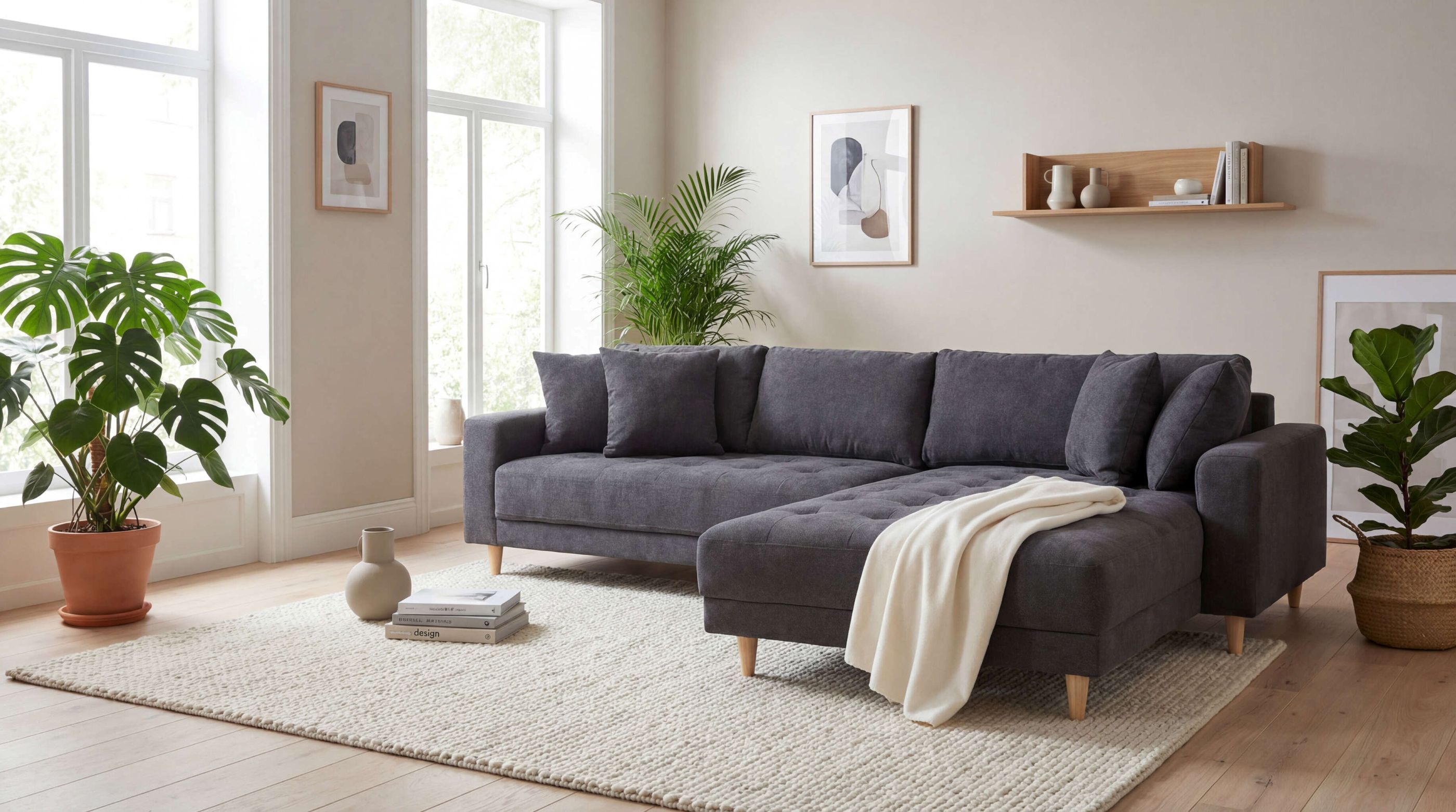 Ecksofa Gorino groß dark grey - 6