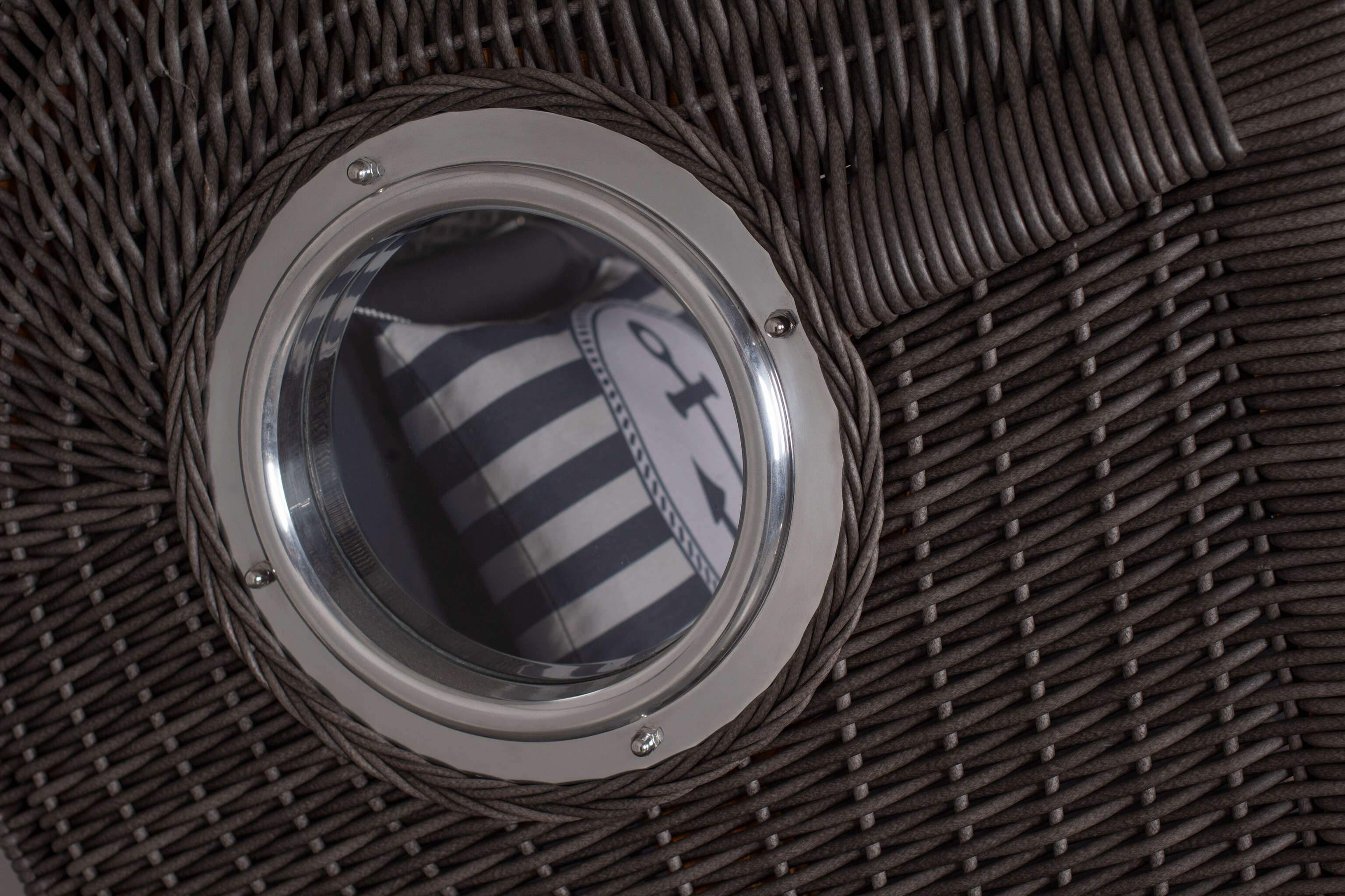 Strandkorb deVries PURE® Seemöwe Single PE stone grey Des. 198