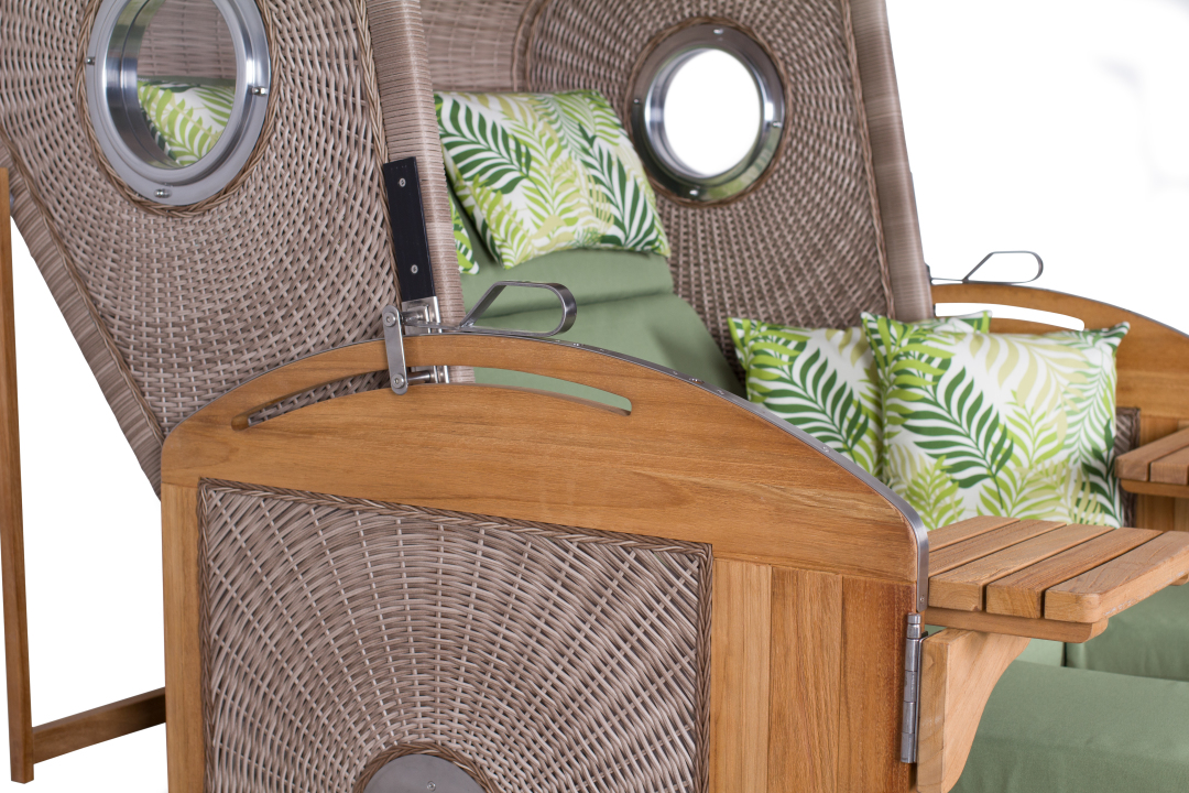 Strandkorb deVries PURE® Sailor XL PE white kubu Des. 242