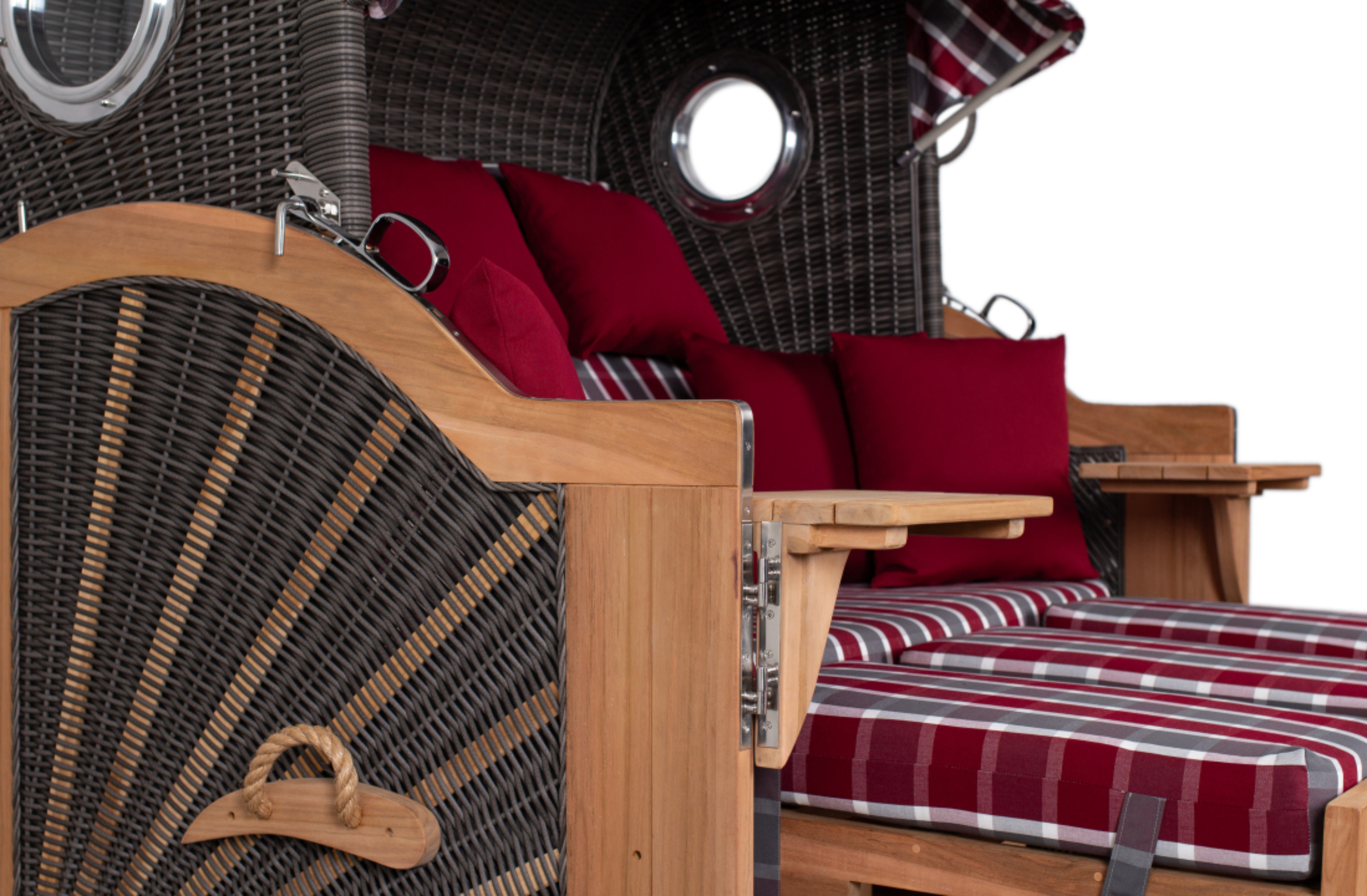 Strandkorb deVries PURE® Seemöwe XXL PE stone grey Des. 230