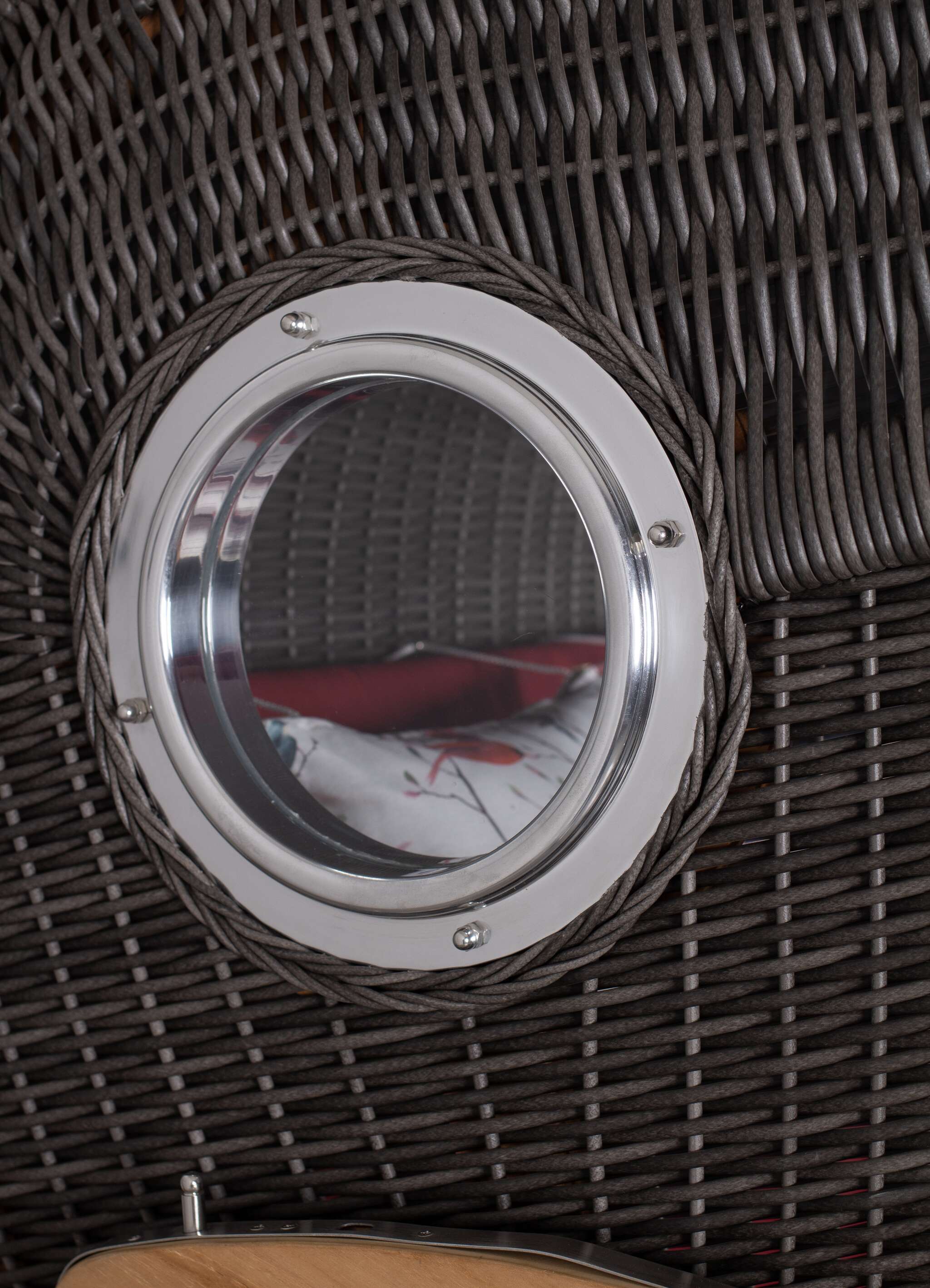 Strandkorb deVries PURE® Seemöwe Single PE stone grey Des. 107