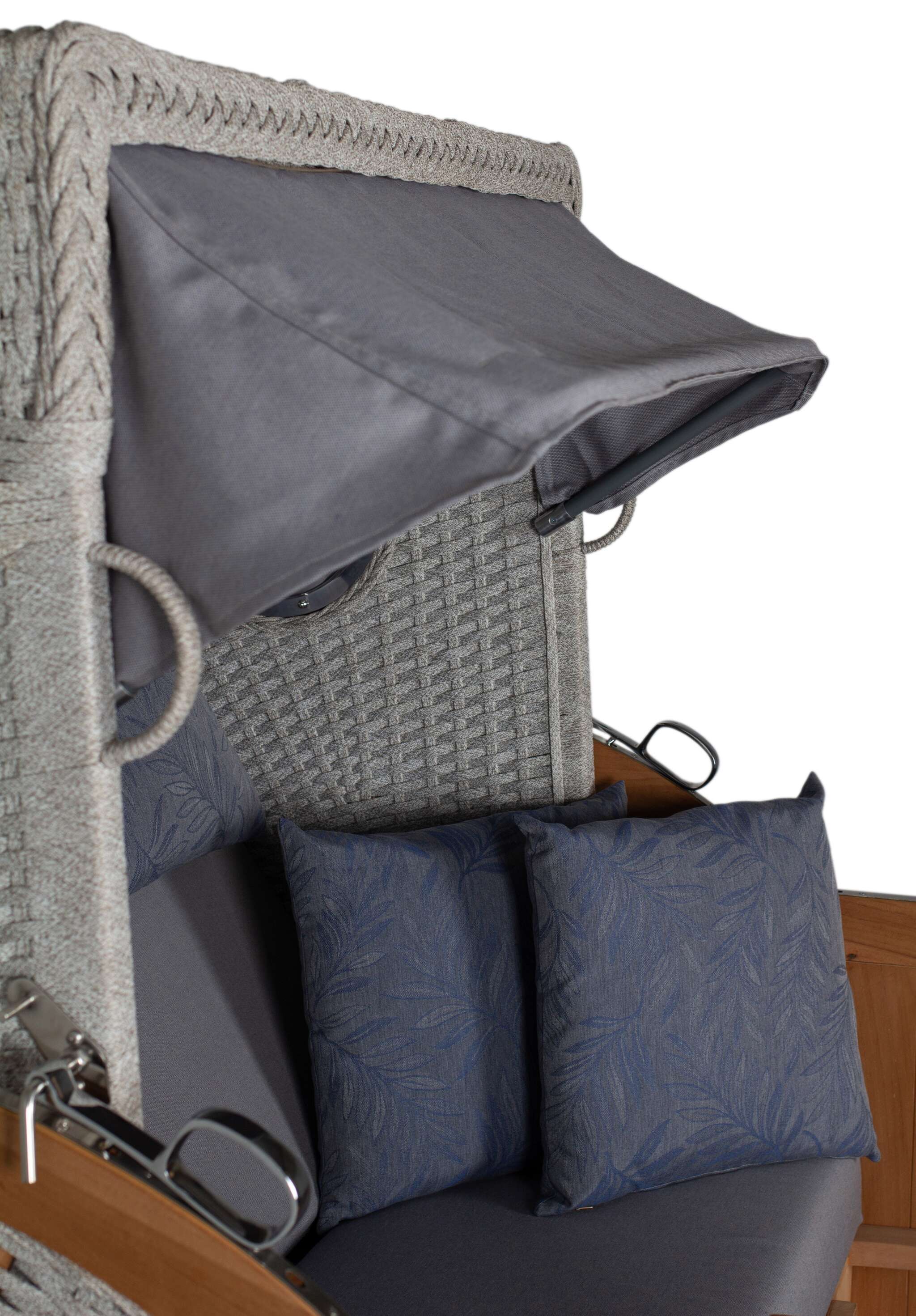 Strandkorb deVries PURE® Aruba XL Rope 15mm ivory Des. 253