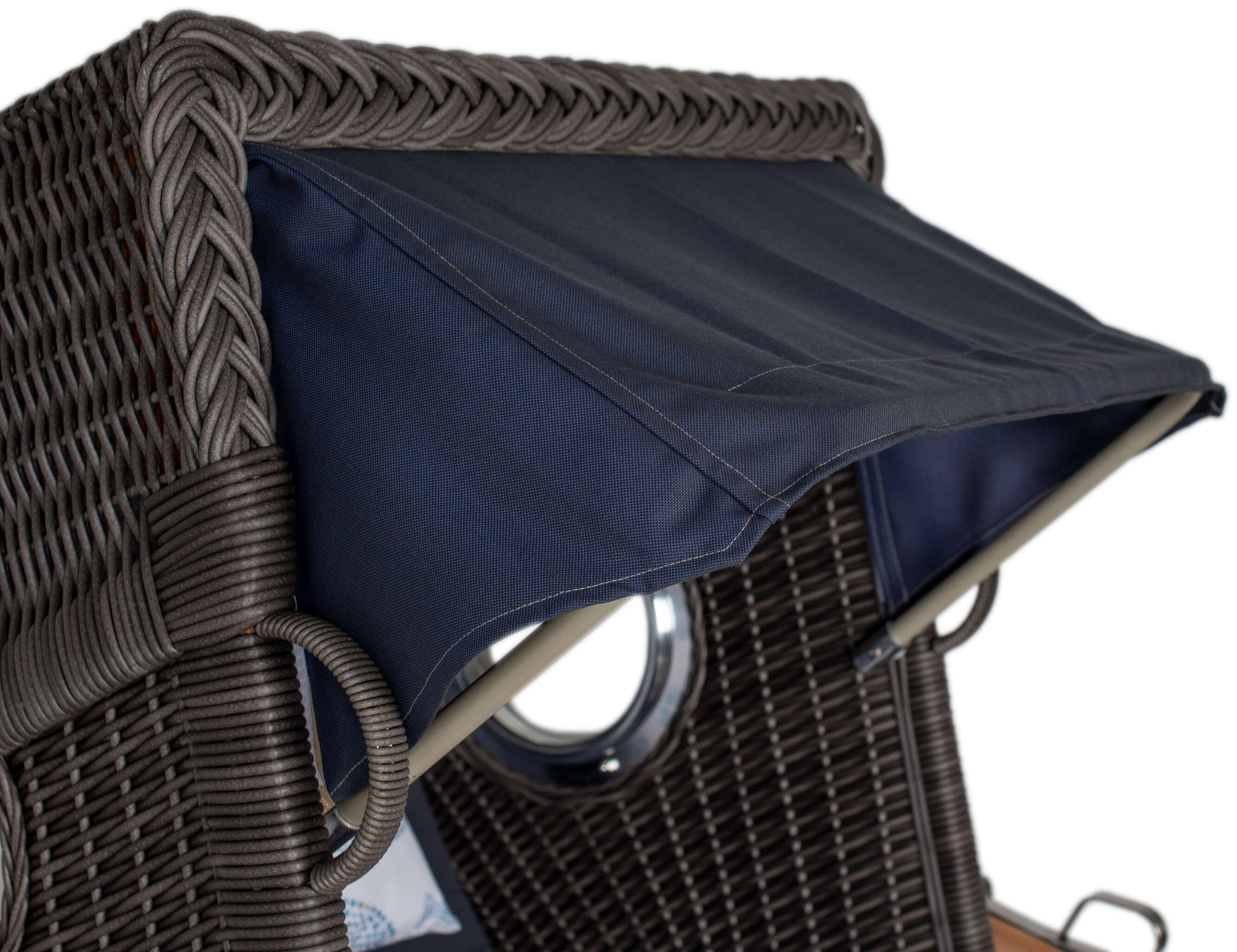 Strandkorb deVries PURE® Seemöwe Single PE stone grey Des. 197