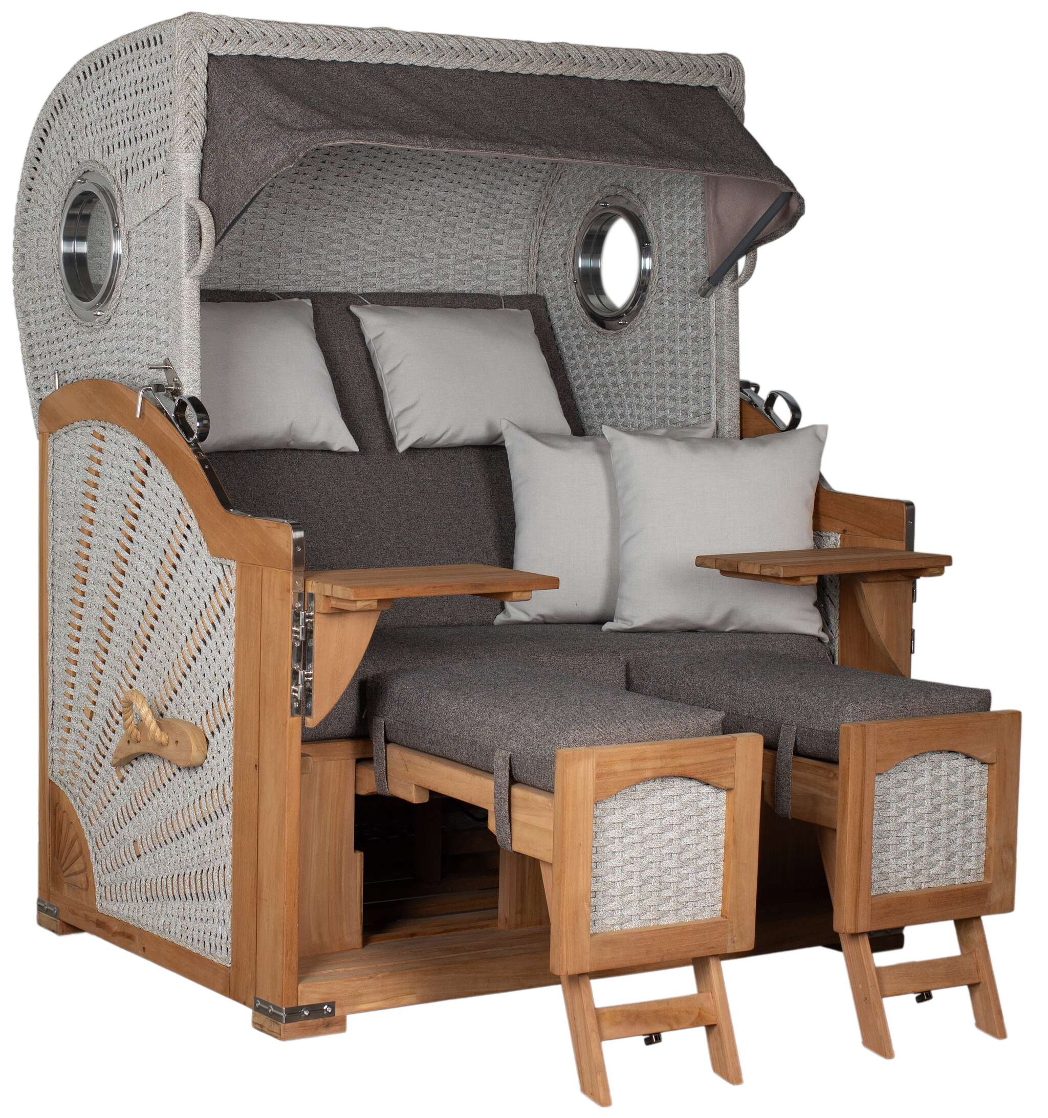 Strandkorb deVries PURE® Aruba XL Rope 15mm ivory Des. 252