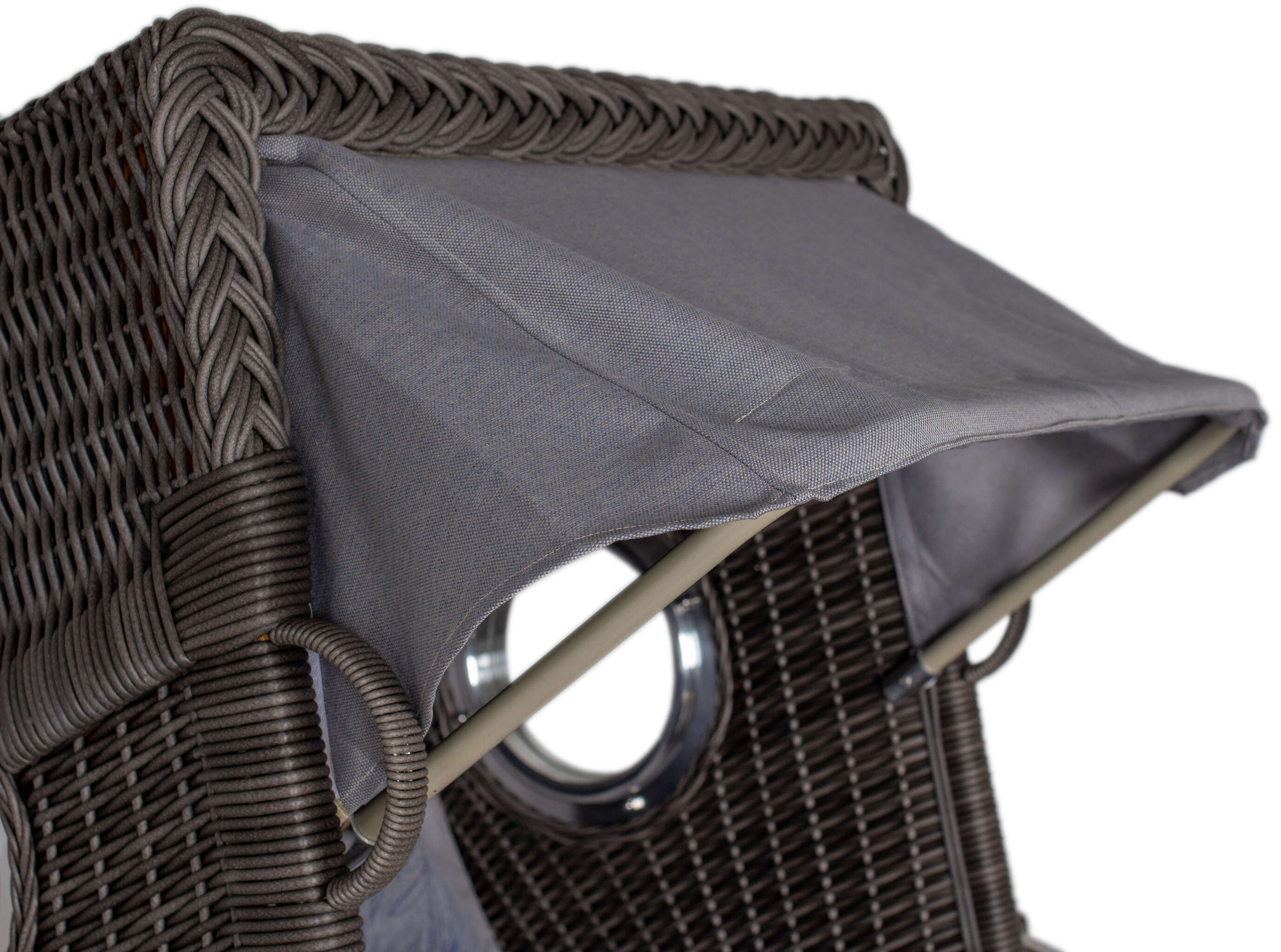 Strandkorb deVries PURE® Seemöwe Single PE stone grey Des. 253