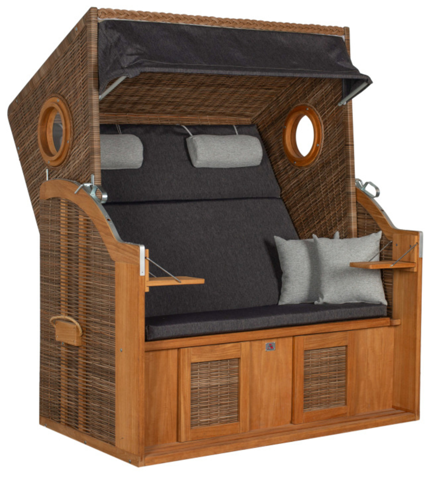 Strandkorb deVries PURE® Wave XL PE griseum Des. 513