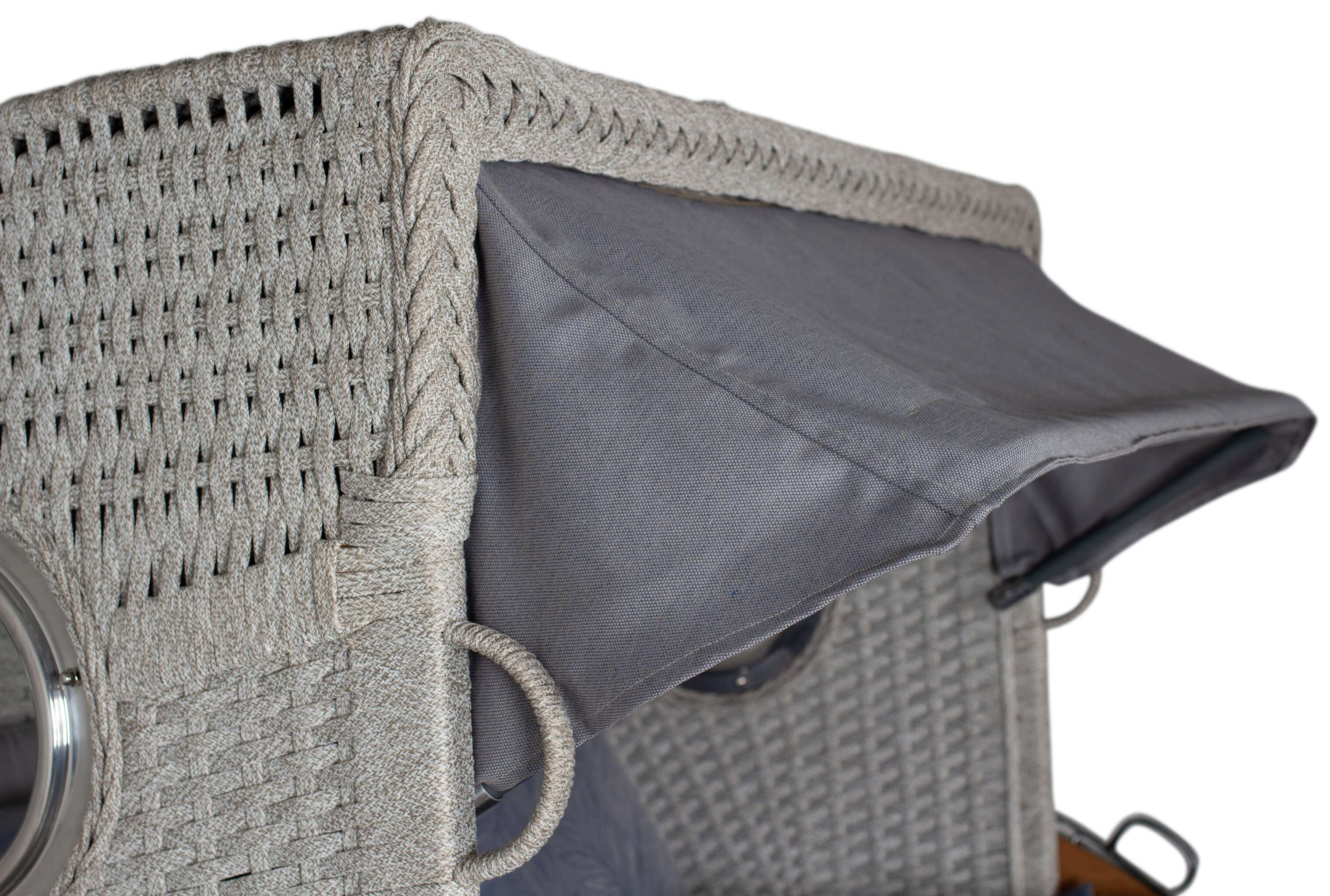 Strandkorb deVries PURE® Aruba XL Rope 15mm ivory Des. 253