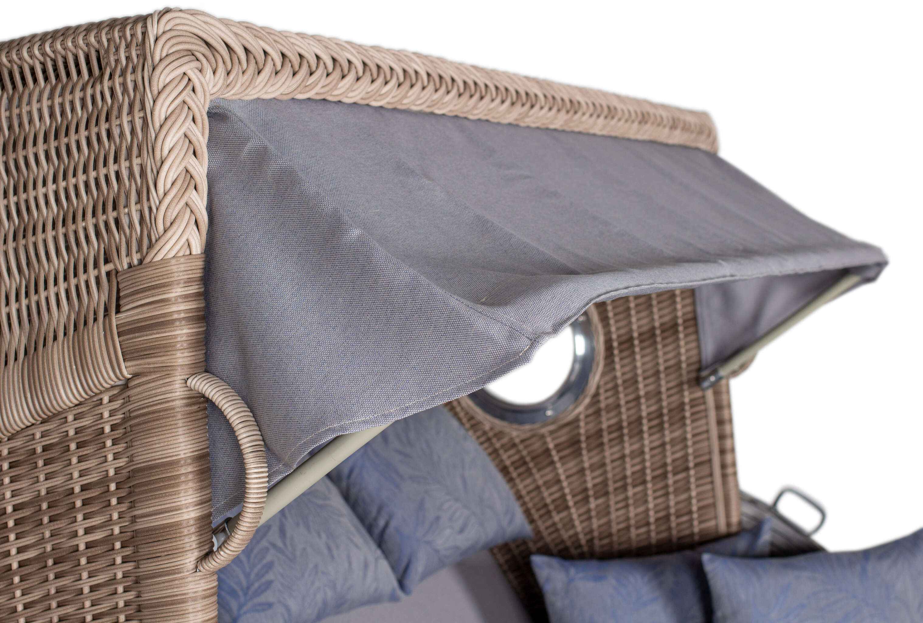 Strandkorb deVries PURE® Seemöwe XXL PE white kubu Des. 253