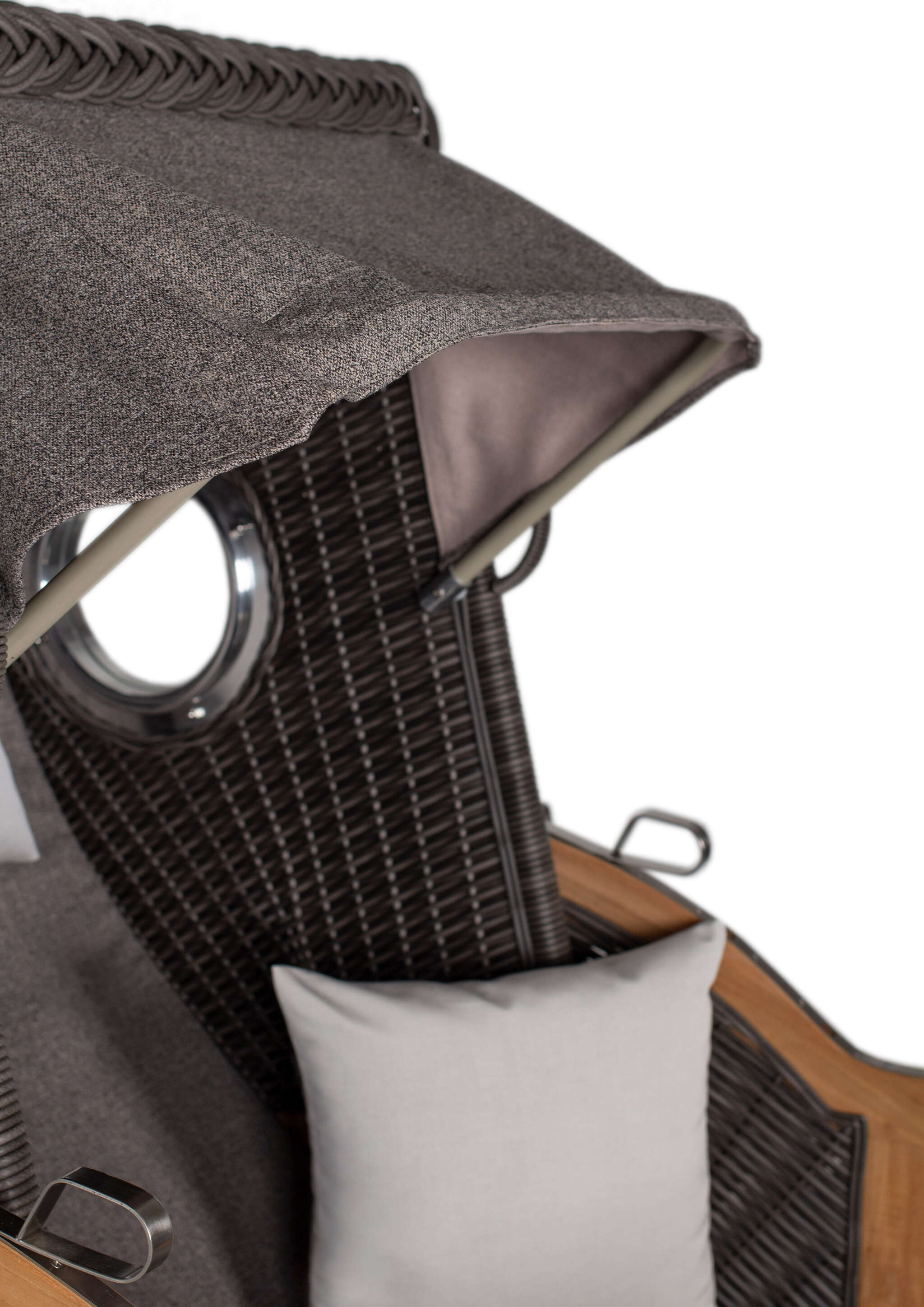 Strandkorb deVries PURE® Seemöwe Single PE stone grey Des. 252