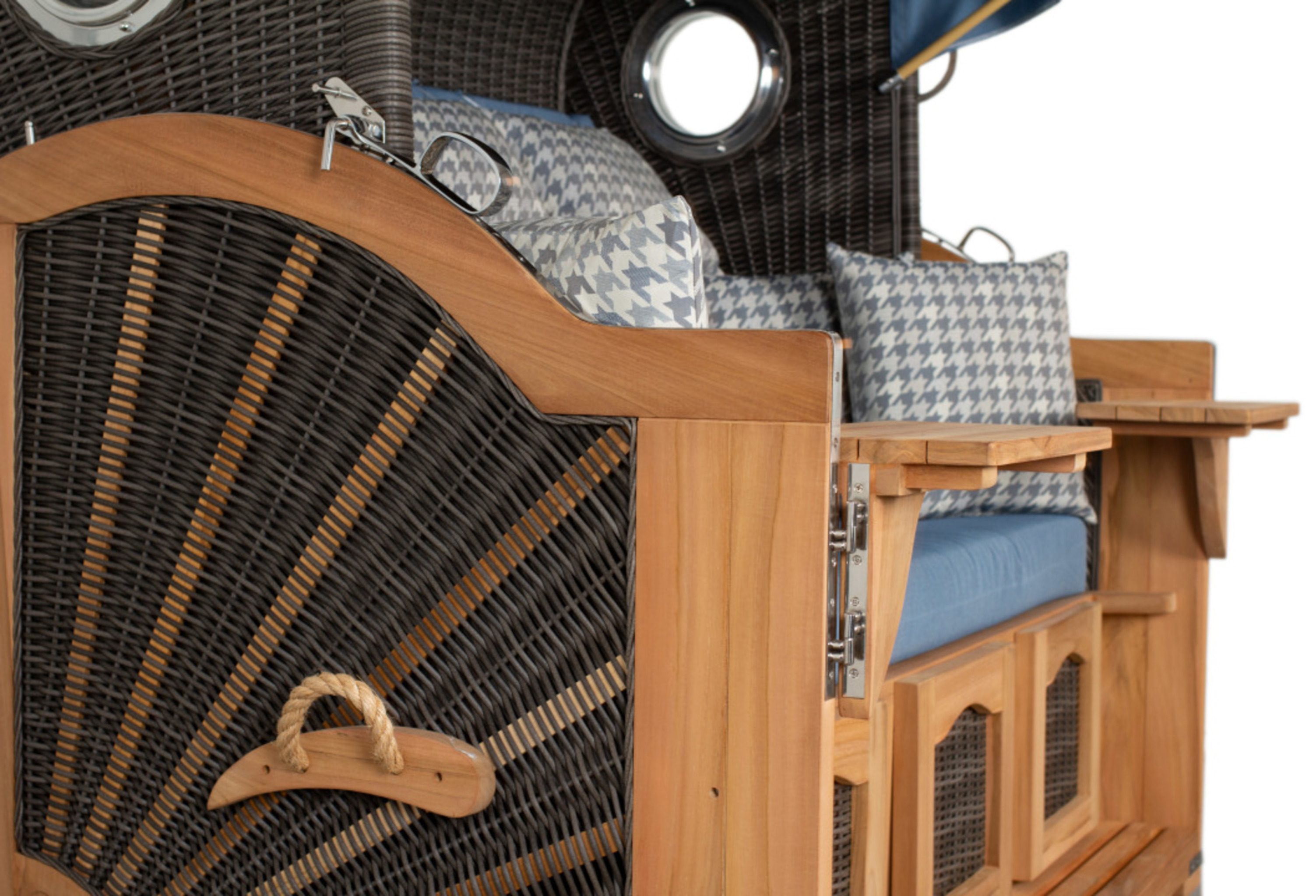 Strandkorb deVries PURE® Seemöwe XXL PE stone grey Des. 509