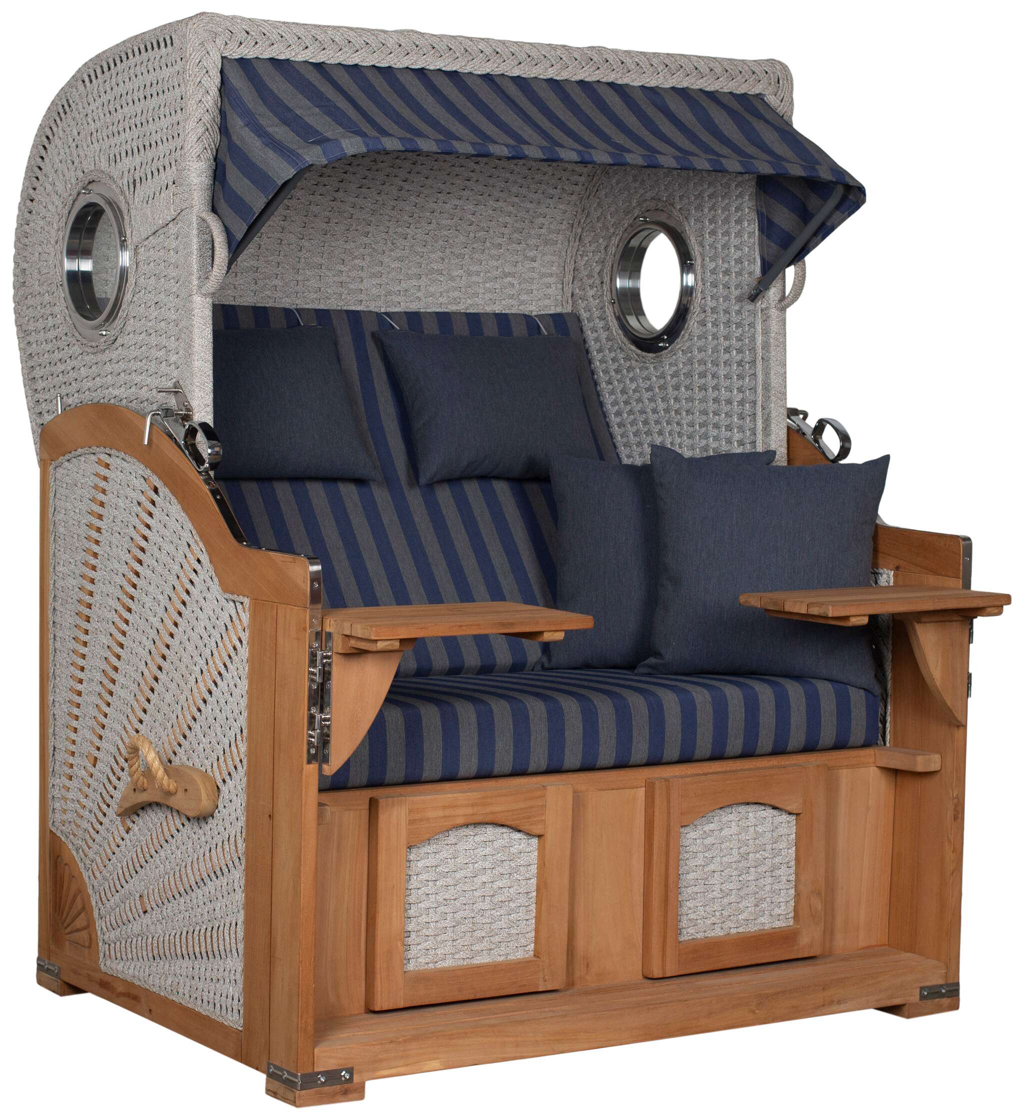 Strandkorb deVries PURE® Aruba XL Rope 15mm ivory Des. 249