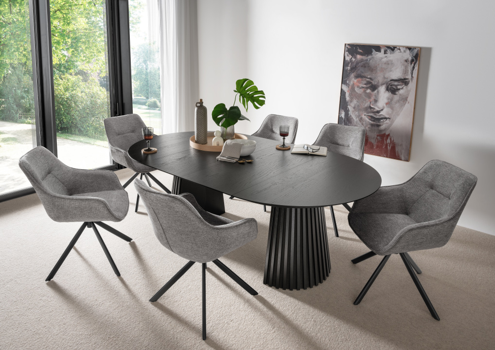 BL63060-S_BL60213_BL62017_Andria_Diningtable_Ausziehbar_120-210x120cm_Diningsessel_San_Carlo_Mouse-grey