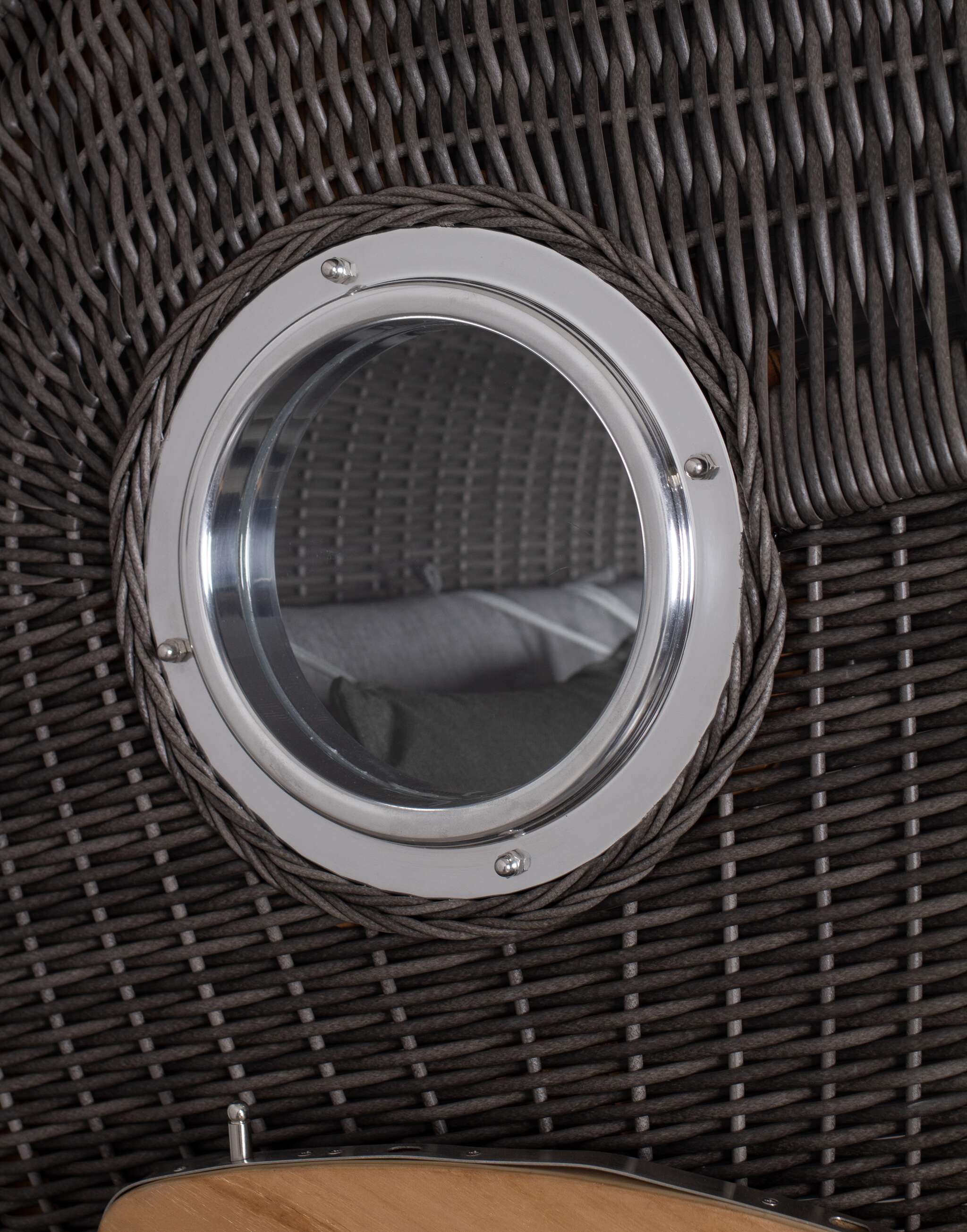 Strandkorb deVries PURE® Seemöwe Single PE stone grey Des. 466