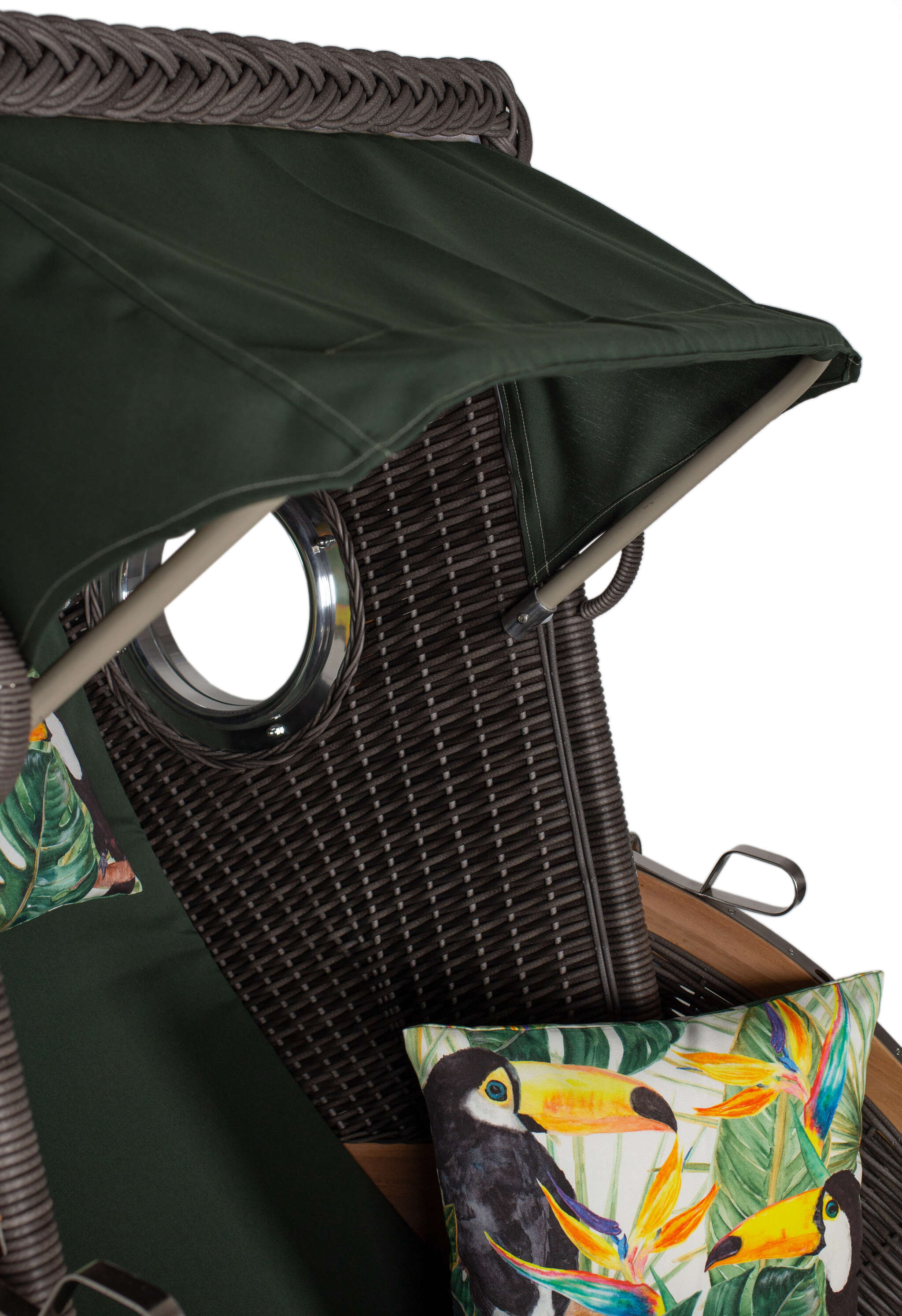 Strandkorb deVries PURE® Seemöwe Single PE stone grey Des. 244