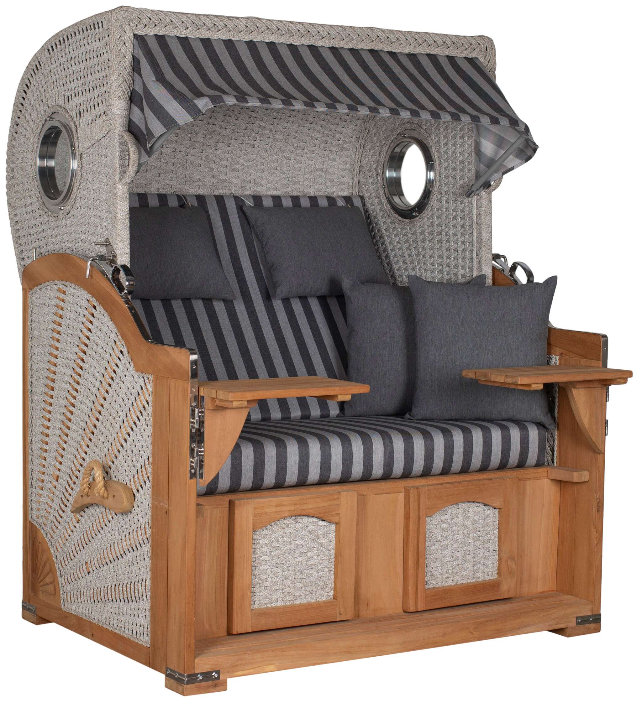 Strandkorb deVries PURE® Aruba XL Rope 15mm ivory Des. 254