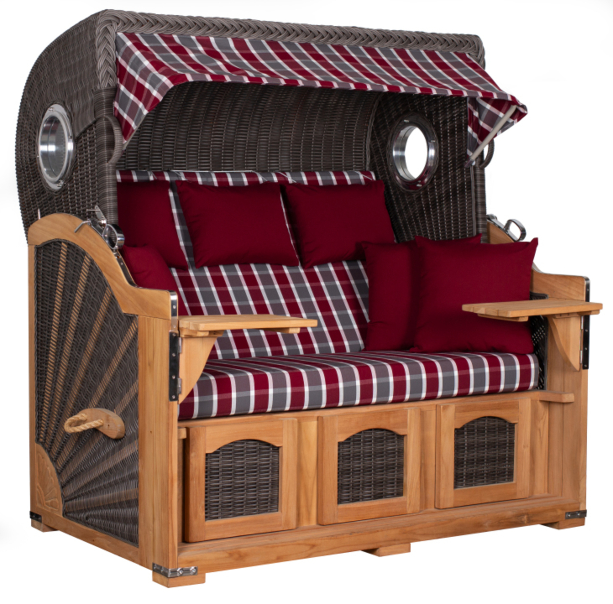 Strandkorb deVries PURE® Seemöwe XXL PE stone grey Des. 230