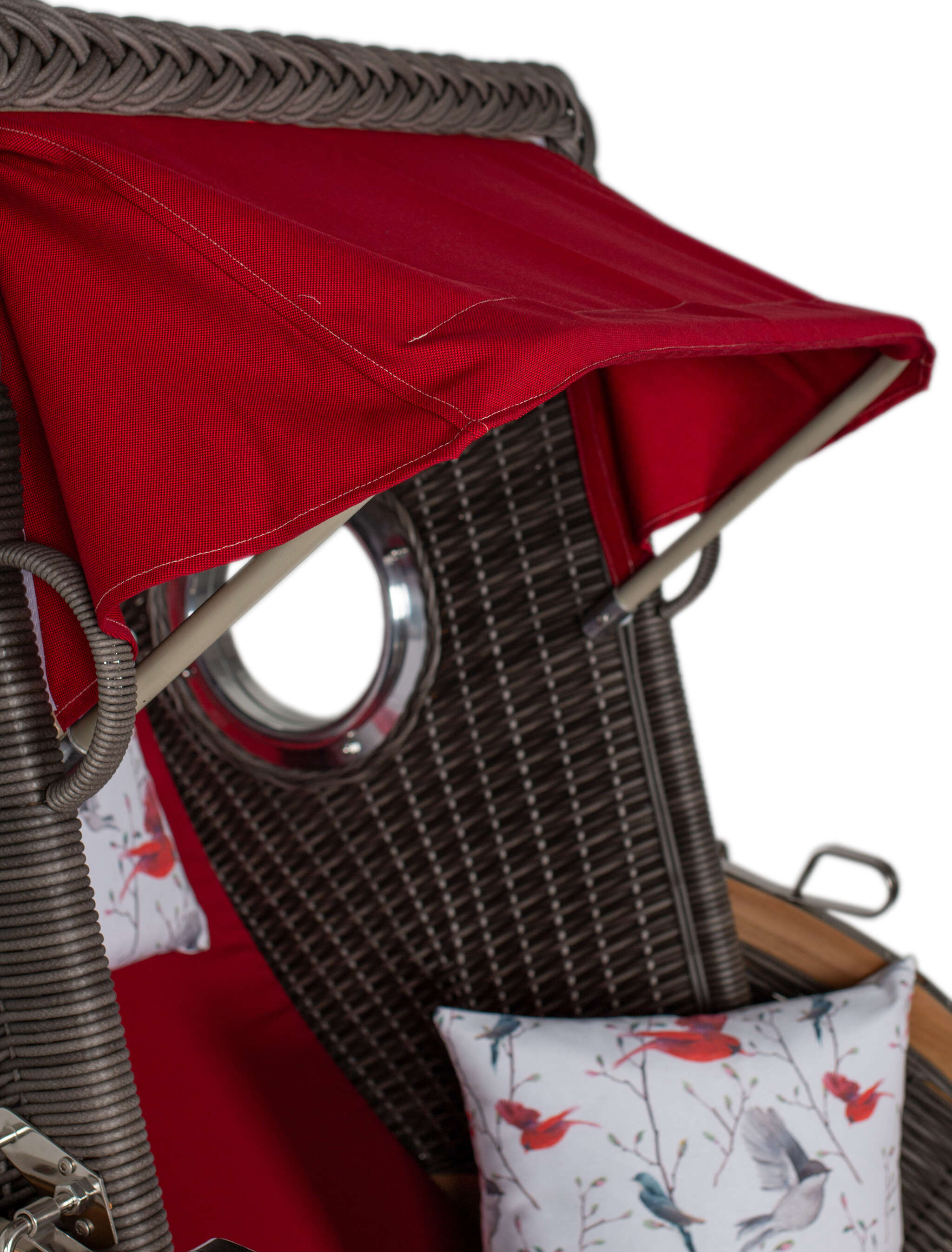 Strandkorb deVries PURE® Seemöwe Single PE stone grey Des. 107