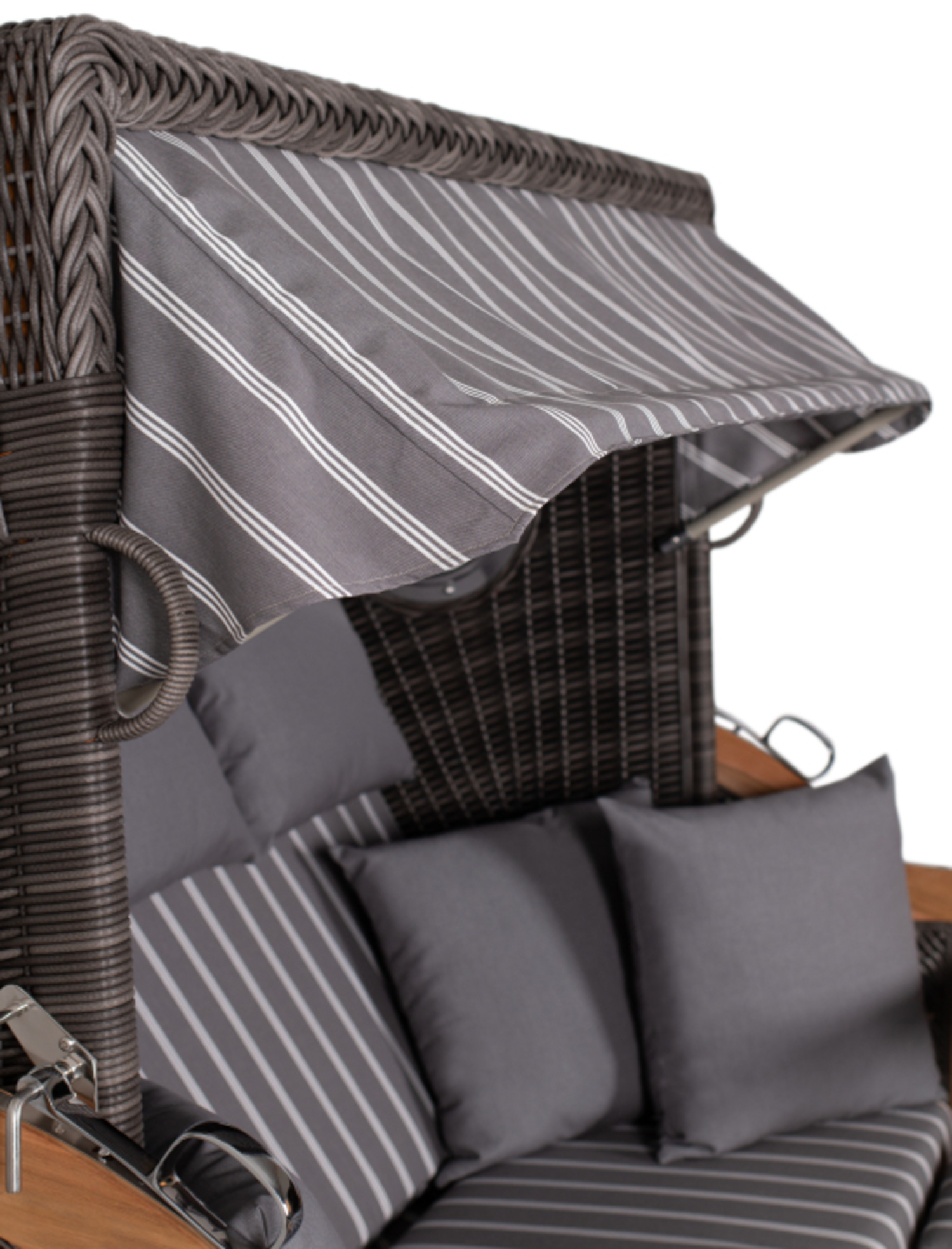 Strandkorb deVries PURE® Seemöwe XXL PE stone grey Des. 235