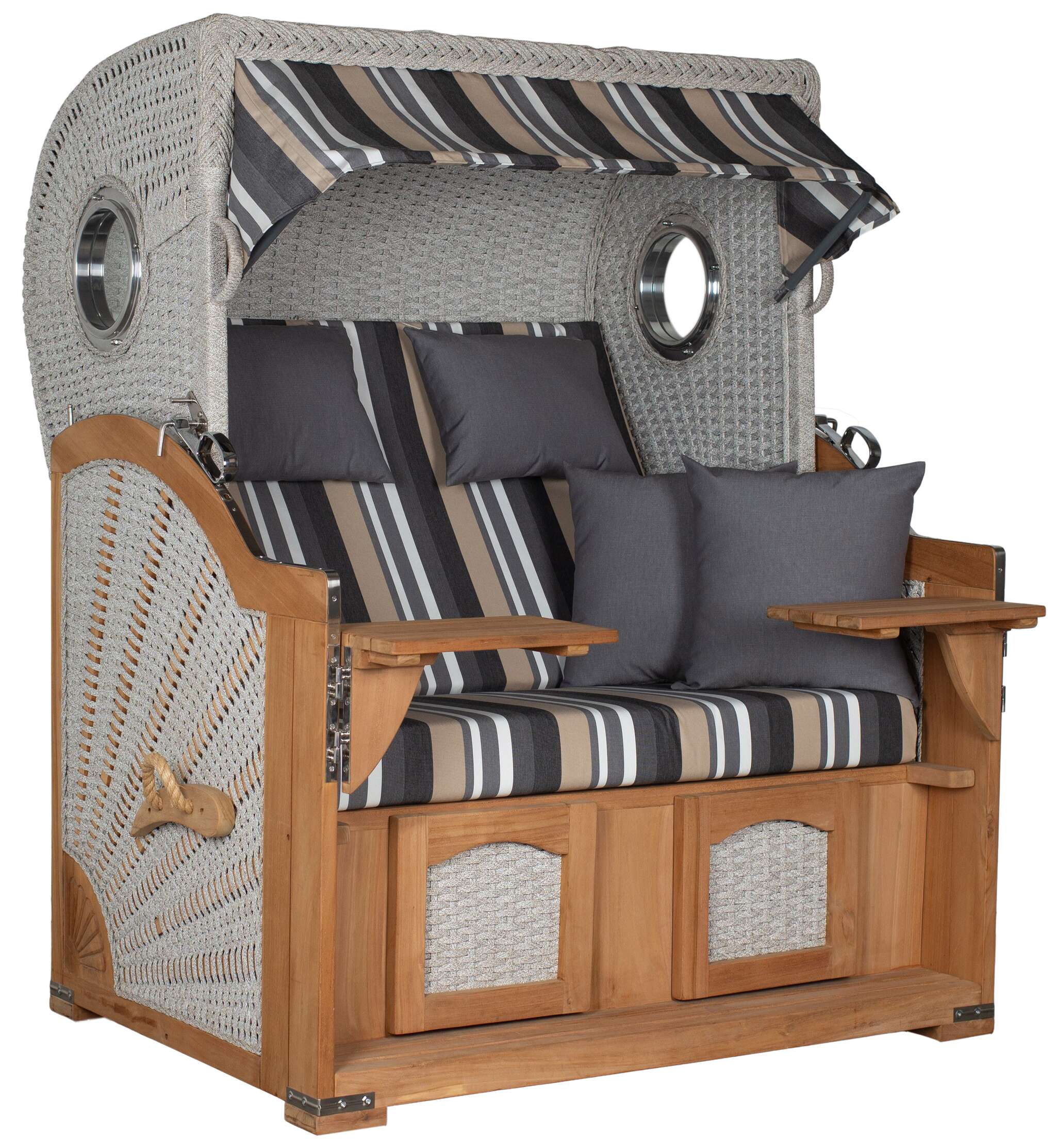 Strandkorb deVries PURE® Aruba XL Rope 15mm ivory Des. 158