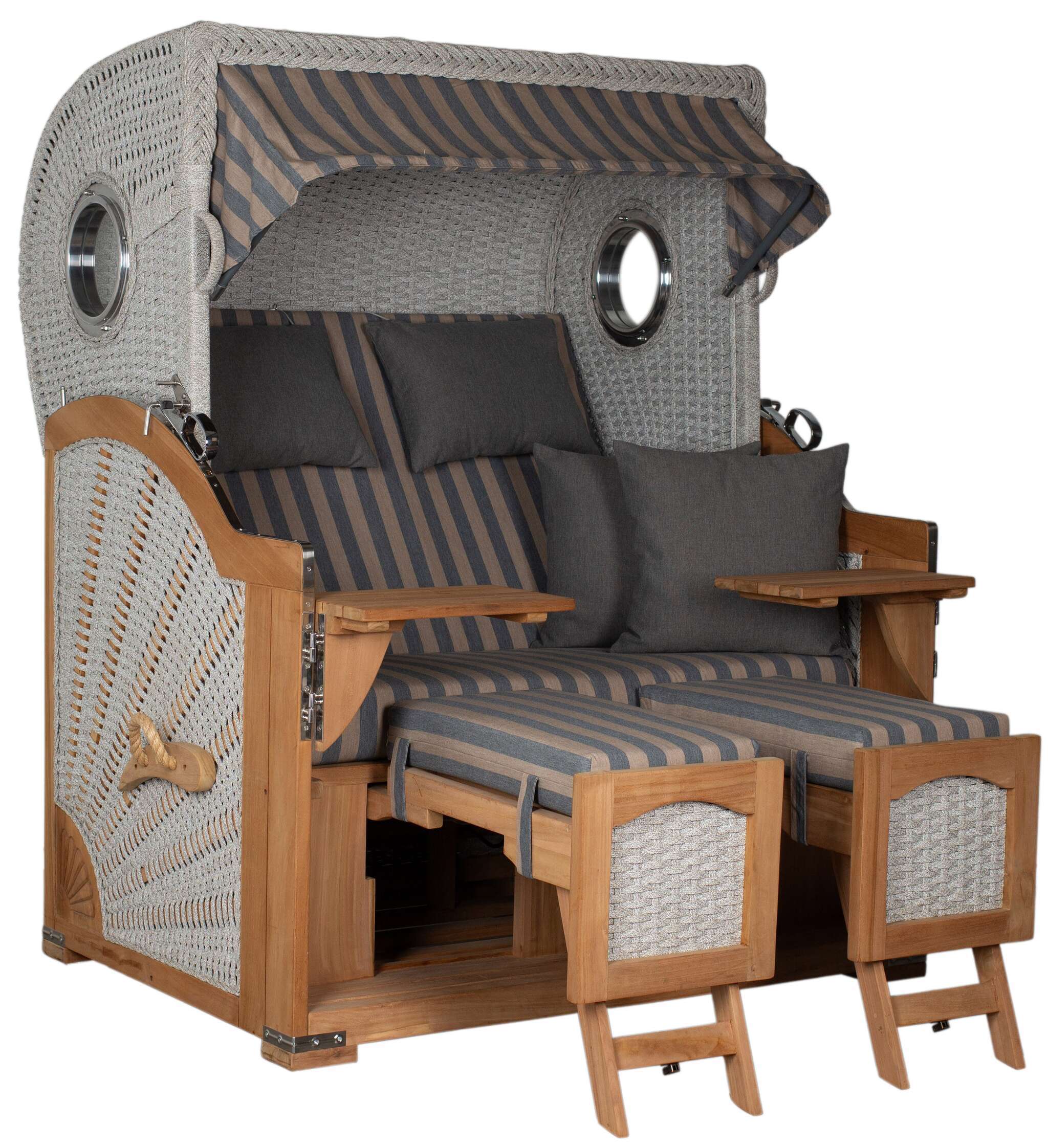 Strandkorb deVries PURE® Aruba XL Rope 15mm ivory Des. 248