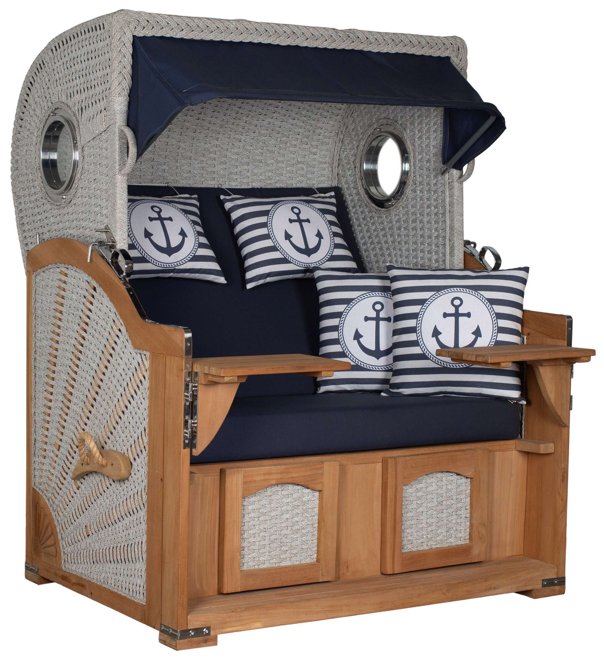 Strandkorb deVries PURE® Aruba XL Rope 15mm ivory Des. 198