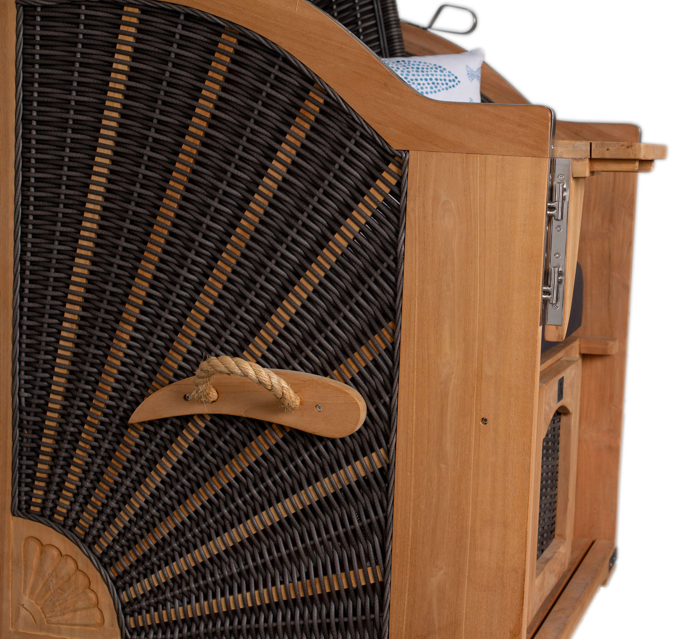 Strandkorb deVries PURE® Seemöwe Single PE stone grey Des. 197