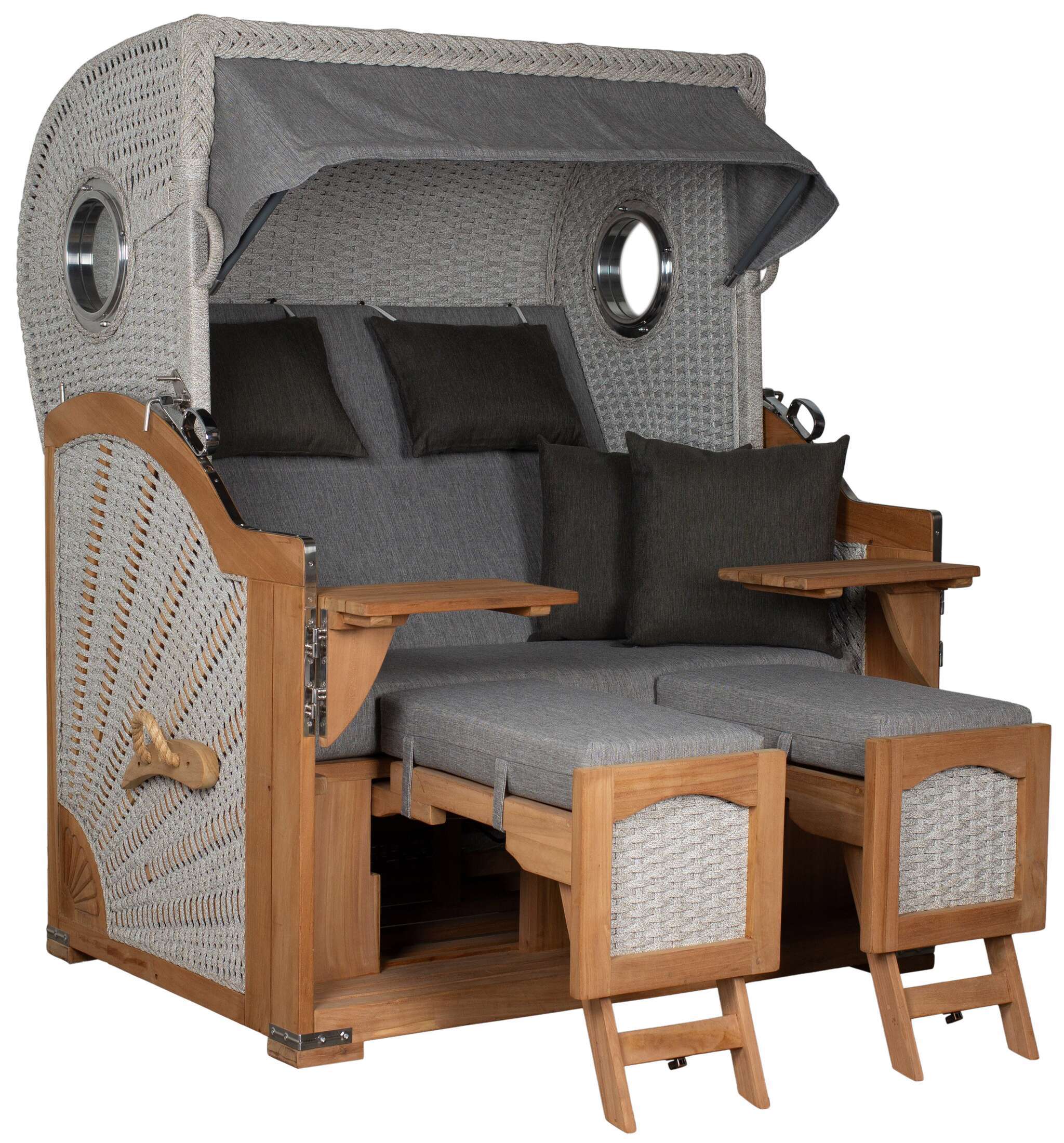 Strandkorb deVries PURE® Aruba XL Rope 15mm ivory Des. 466