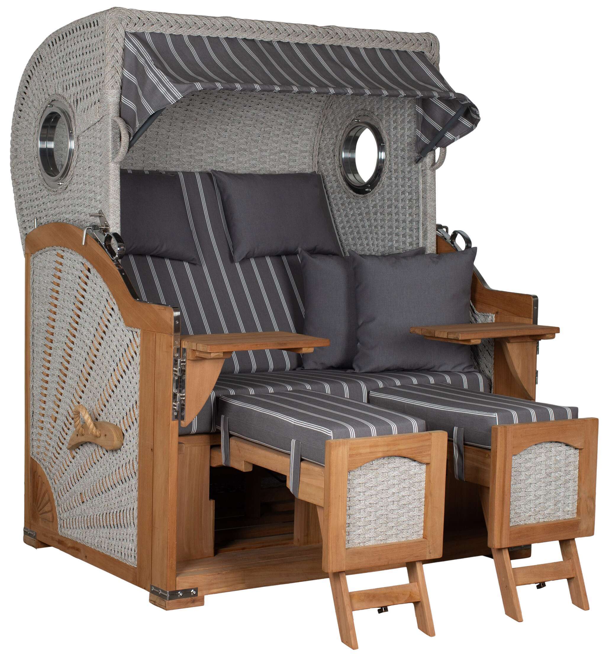 Strandkorb deVries PURE® Aruba XL Rope 15mm ivory Des. 235