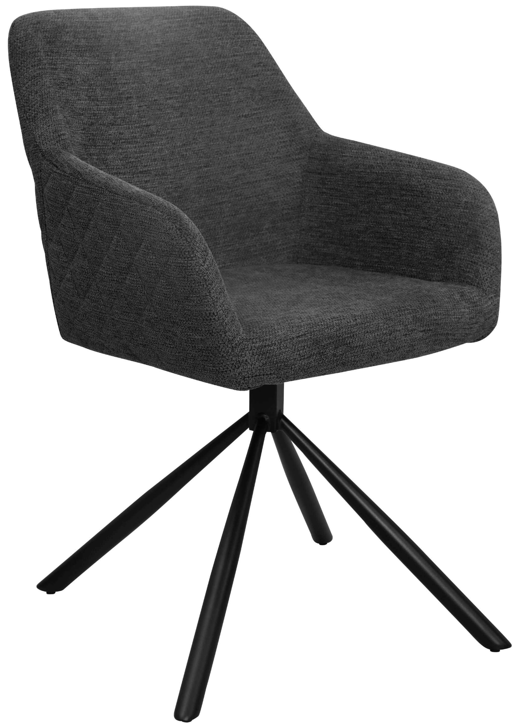 Esszimmer Set Cuneo dark grey & Tisch Oria natur oval FSC®-zertifiziert