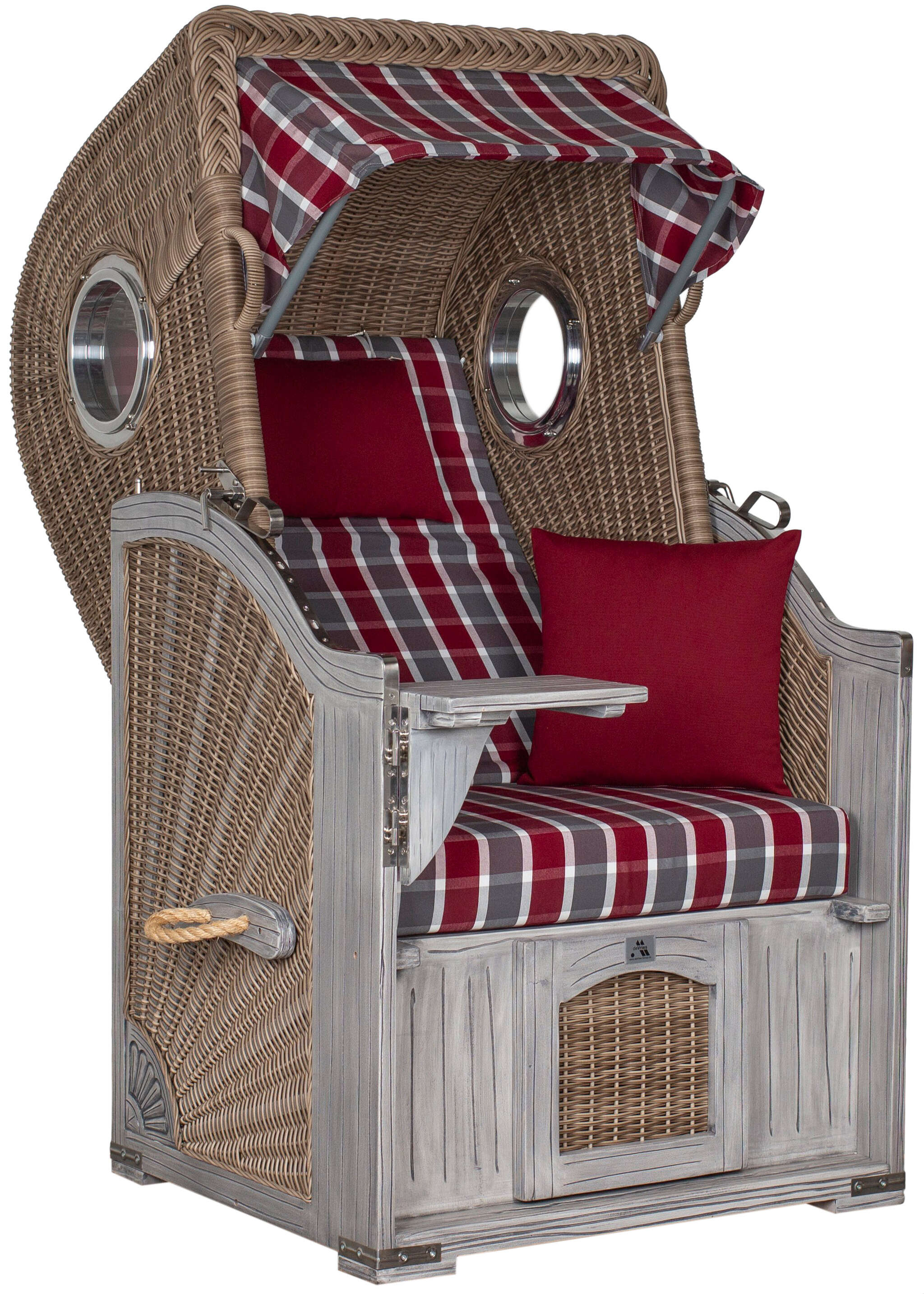 Strandkorb deVries PURE® Seemöwe Single white kubu Des. 230