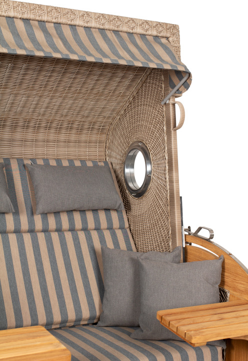Strandkorb deVries PURE® Sailor XL PE white kubu Des. 248