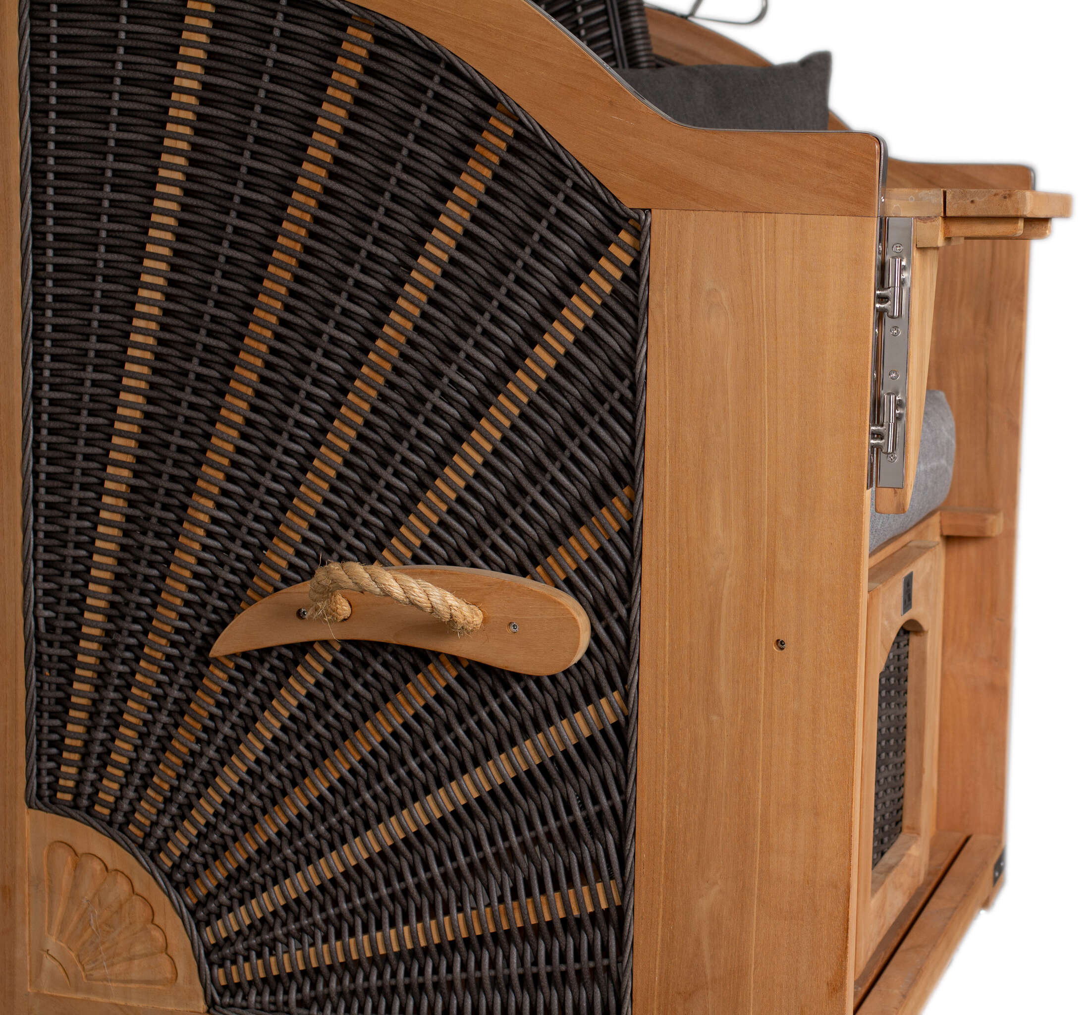 Strandkorb deVries PURE® Seemöwe Single PE stone grey Des. 466