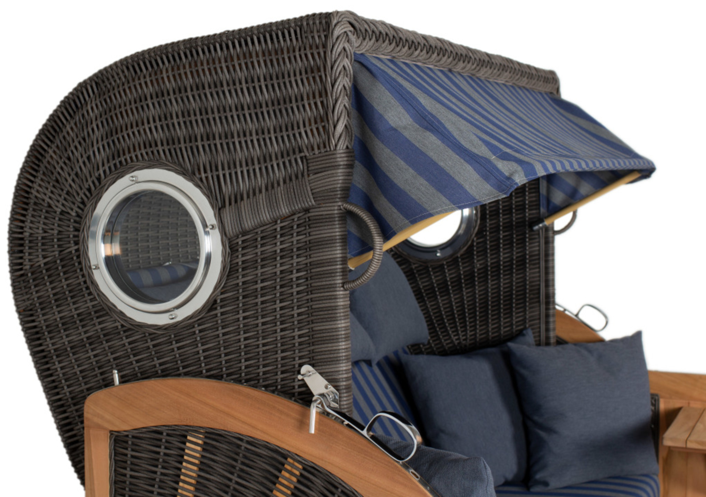 Strandkorb deVries PURE® Seemöwe XXL PE stone grey Des. 249