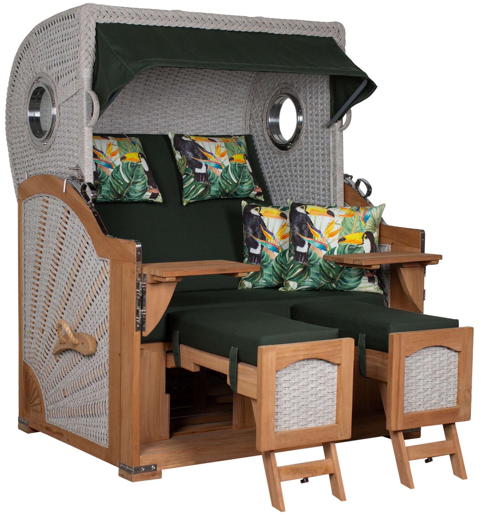 Strandkorb deVries PURE® Aruba XL Rope 15mm ivory Des. 244