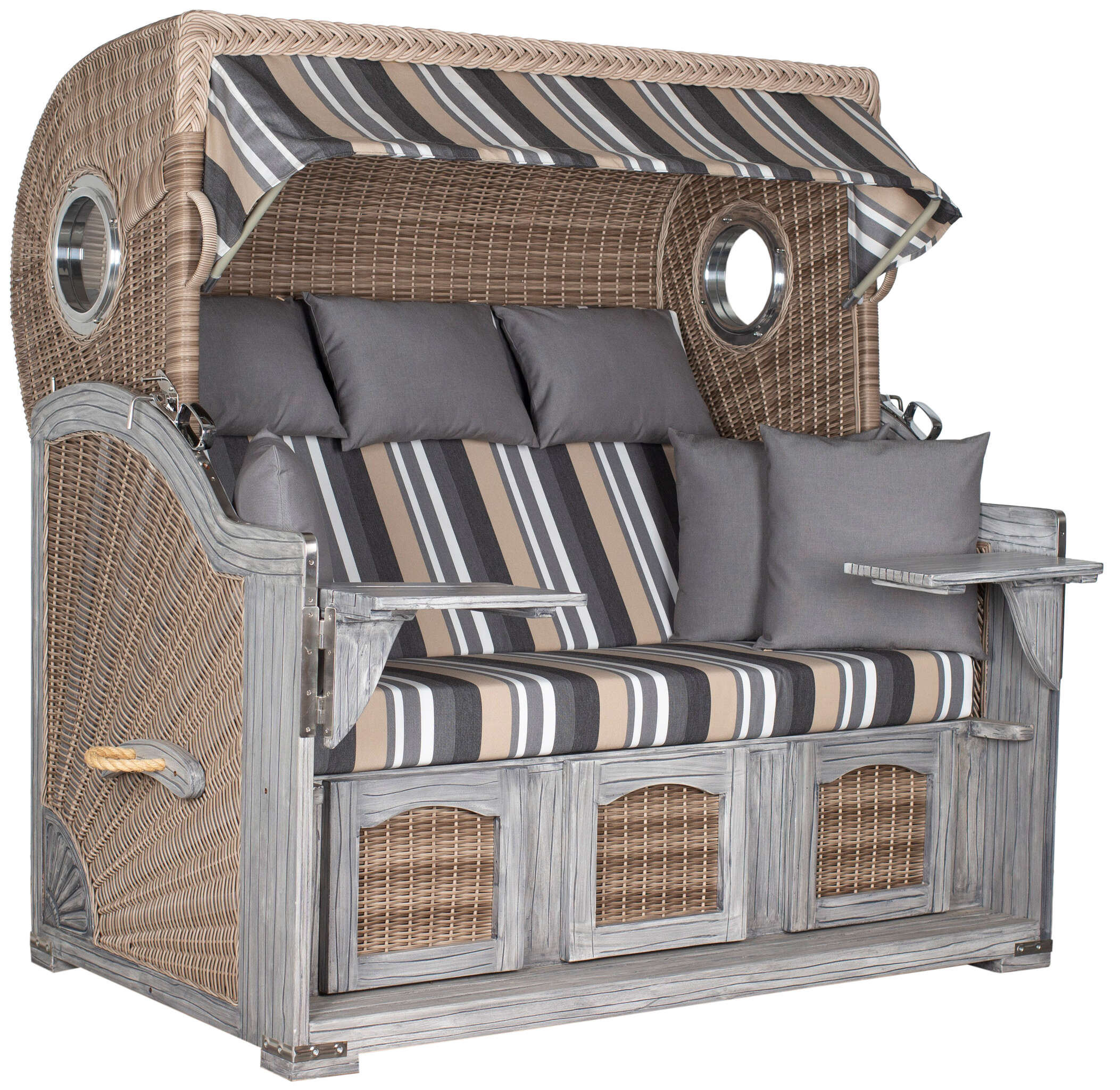 Strandkorb deVries PURE® Seemöwe XXL PE white kubu Des. 158