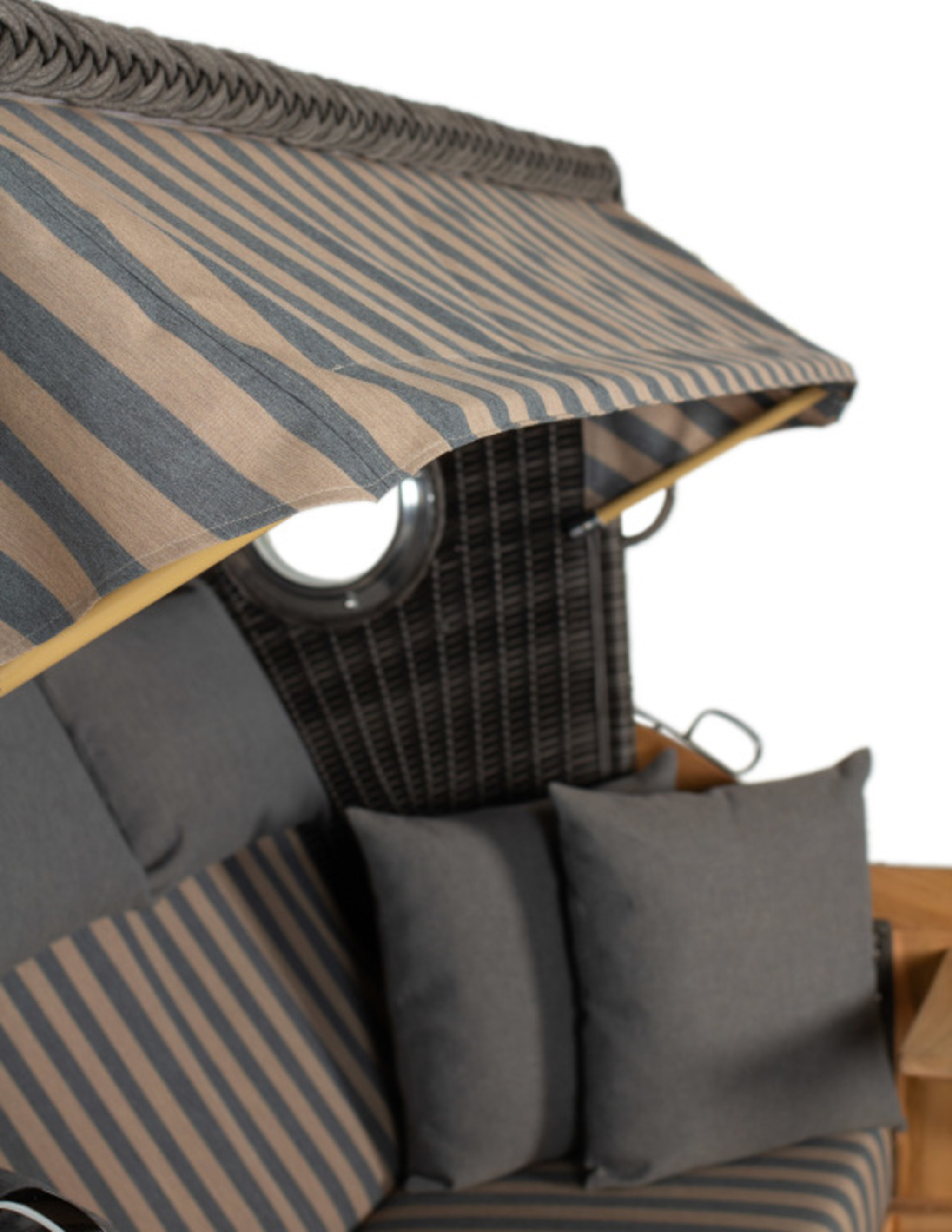 Strandkorb deVries PURE® Seemöwe XXL PE stone grey Des. 248