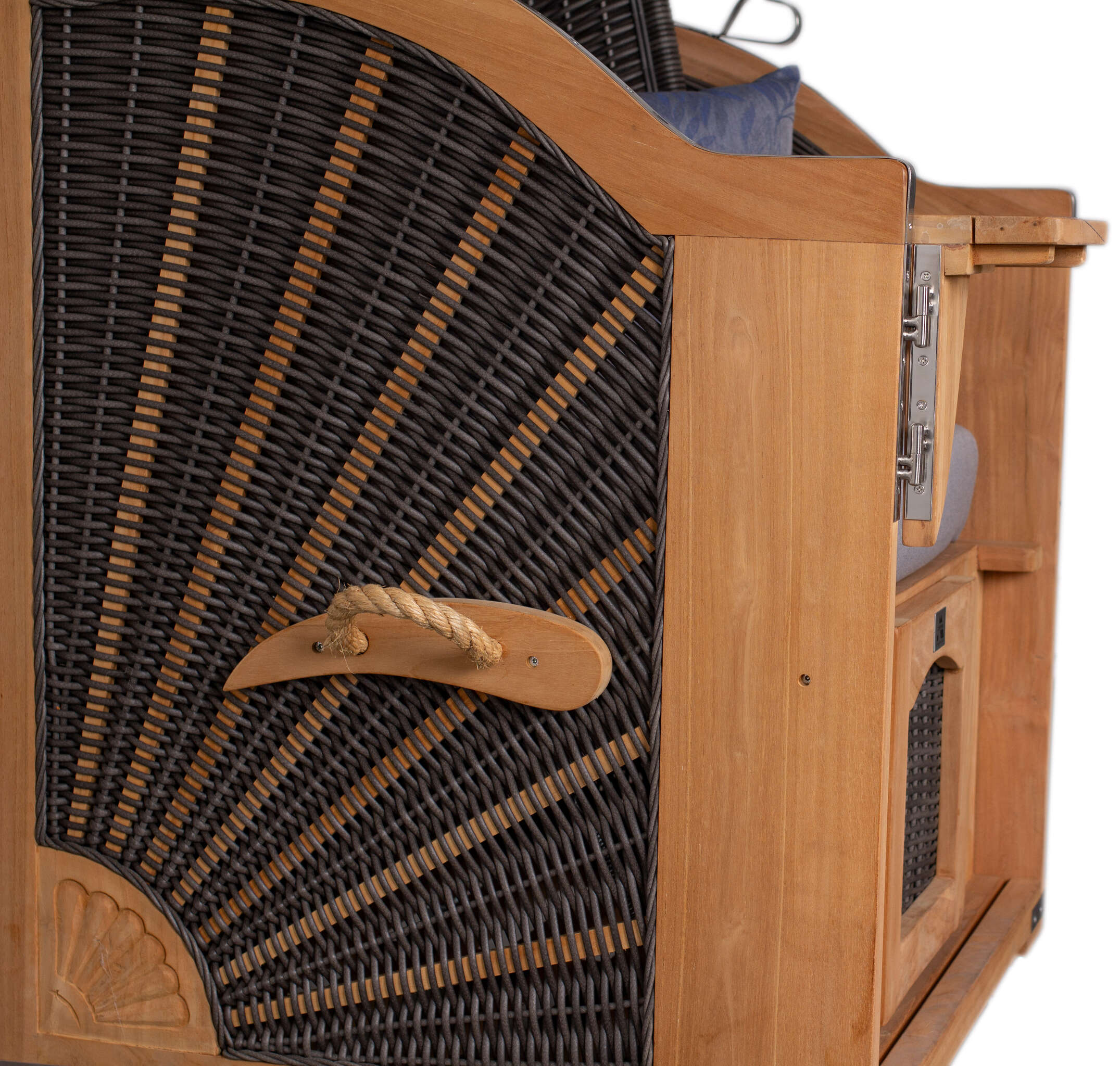 Strandkorb deVries PURE® Seemöwe Single PE stone grey Des. 253