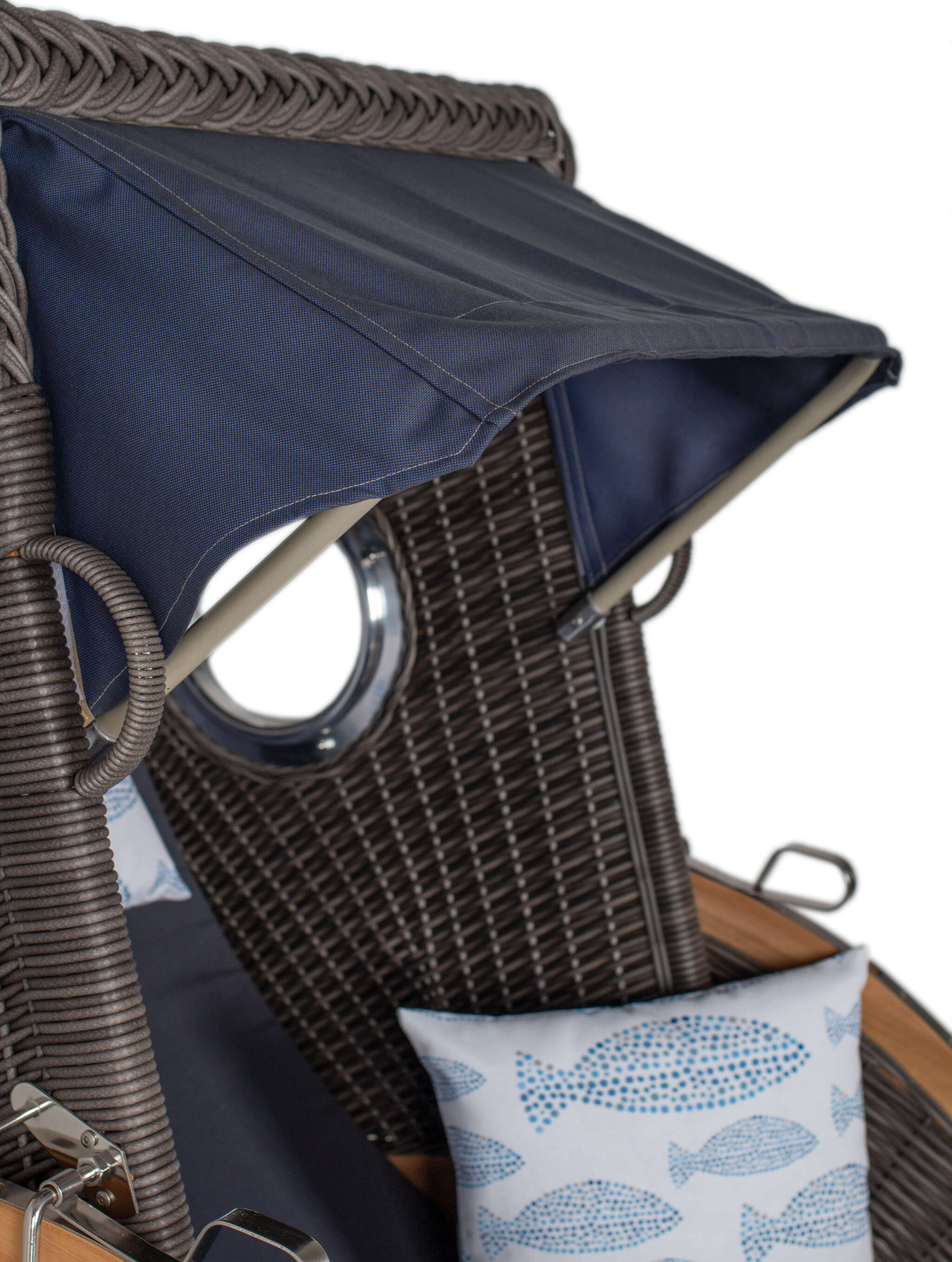 Strandkorb deVries PURE® Seemöwe Single PE stone grey Des. 197