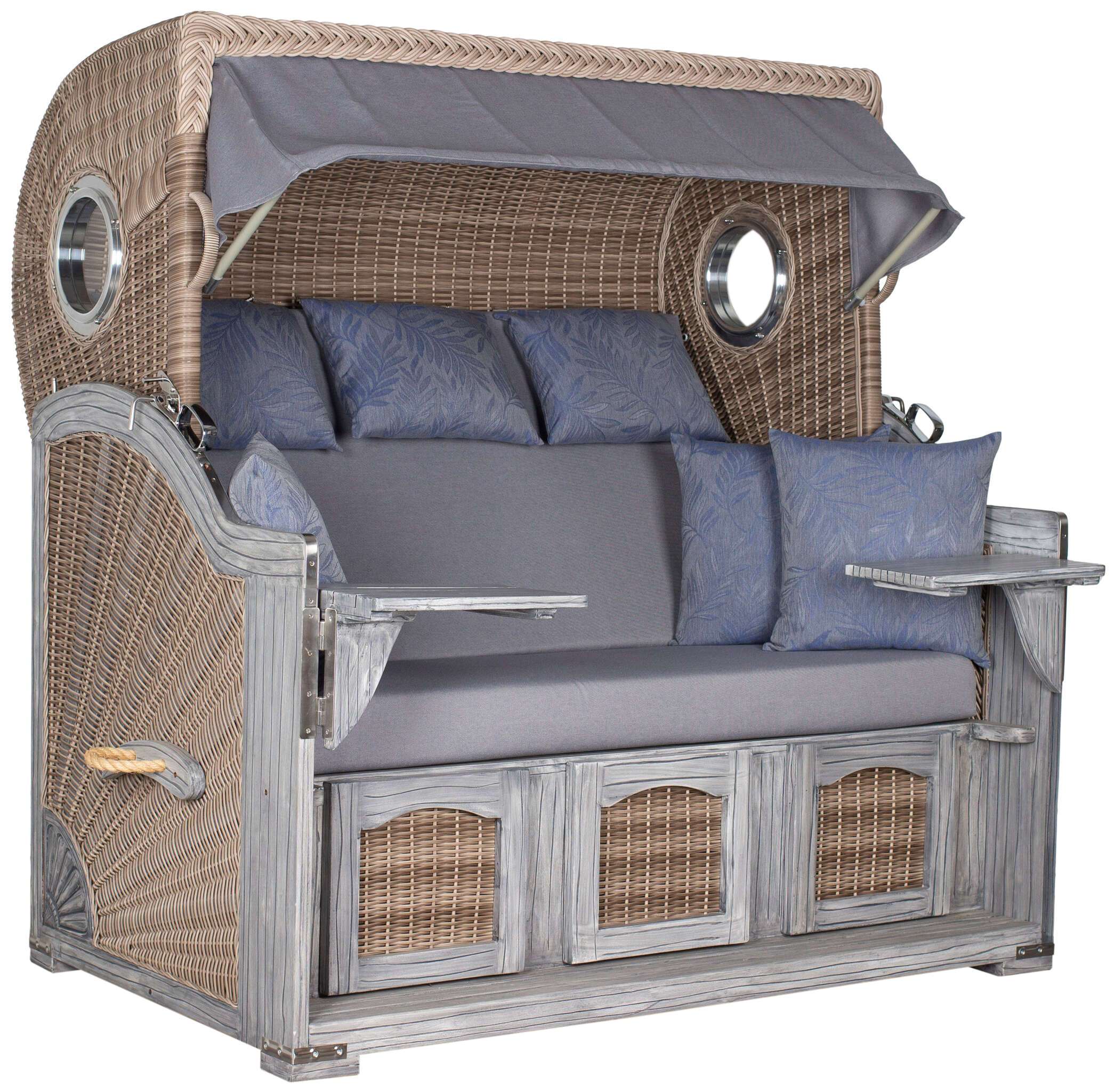 Strandkorb deVries PURE® Seemöwe XXL PE white kubu Des. 253