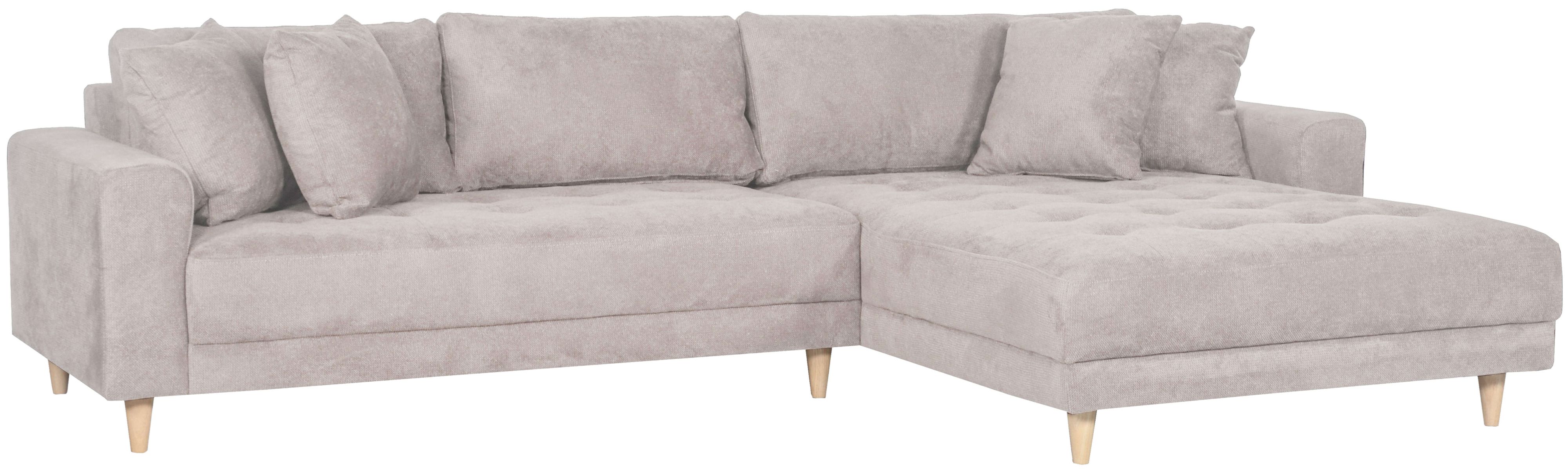 Ecksofa Gorino groß beige