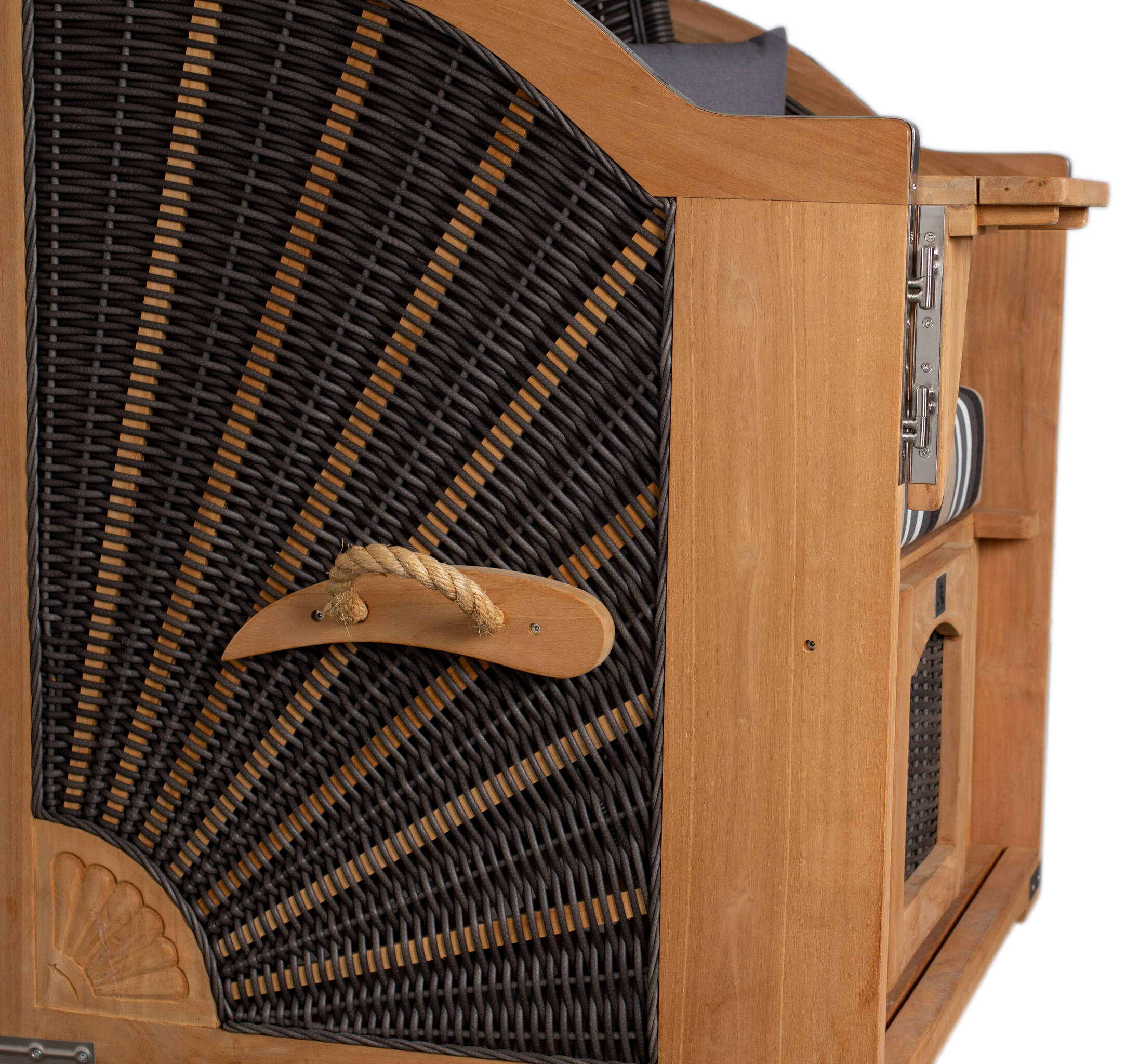 Strandkorb deVries PURE® Seemöwe Single PE stone grey Des. 158