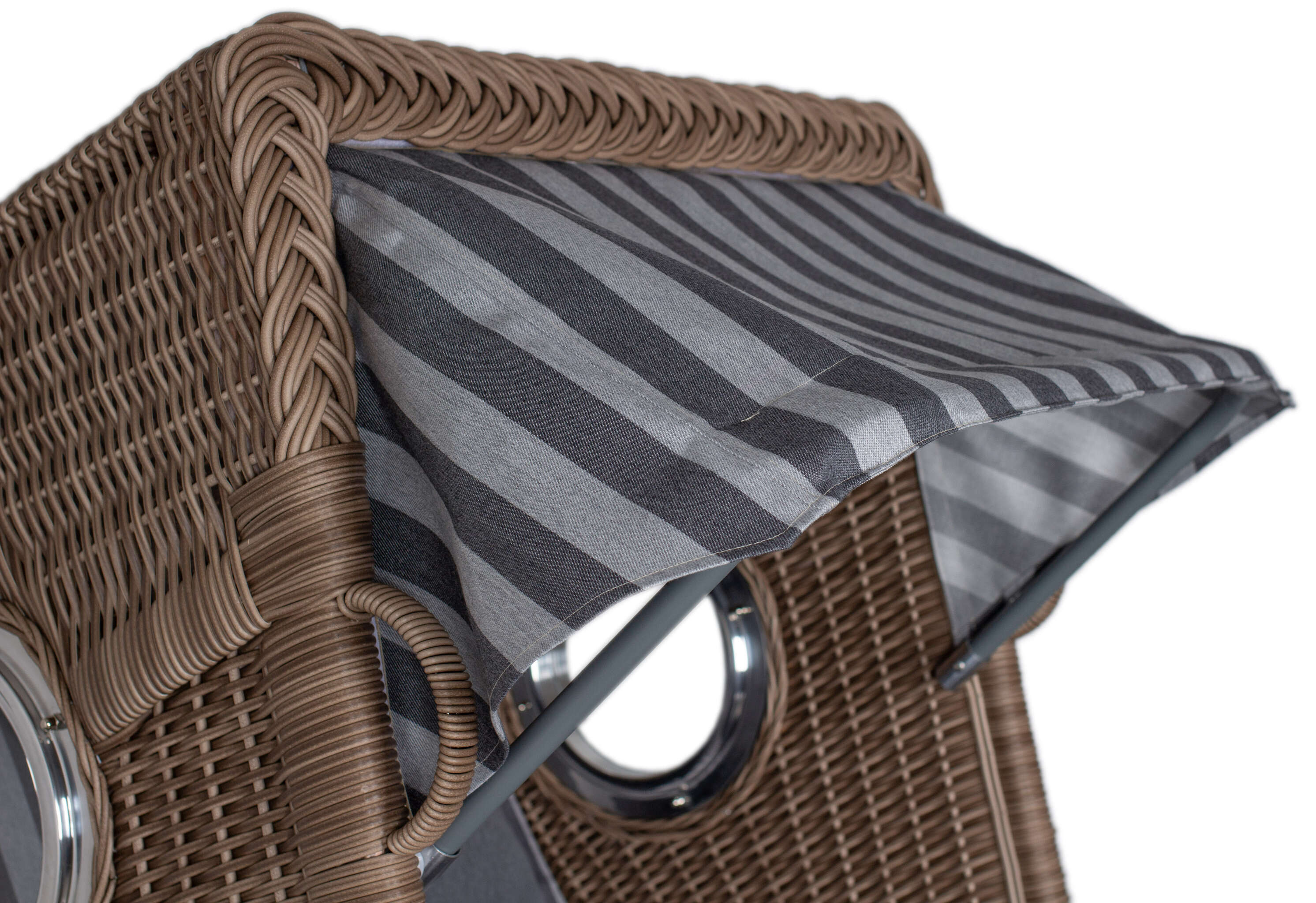 Strandkorb deVries PURE® Seemöwe Single white kubu Des.  254