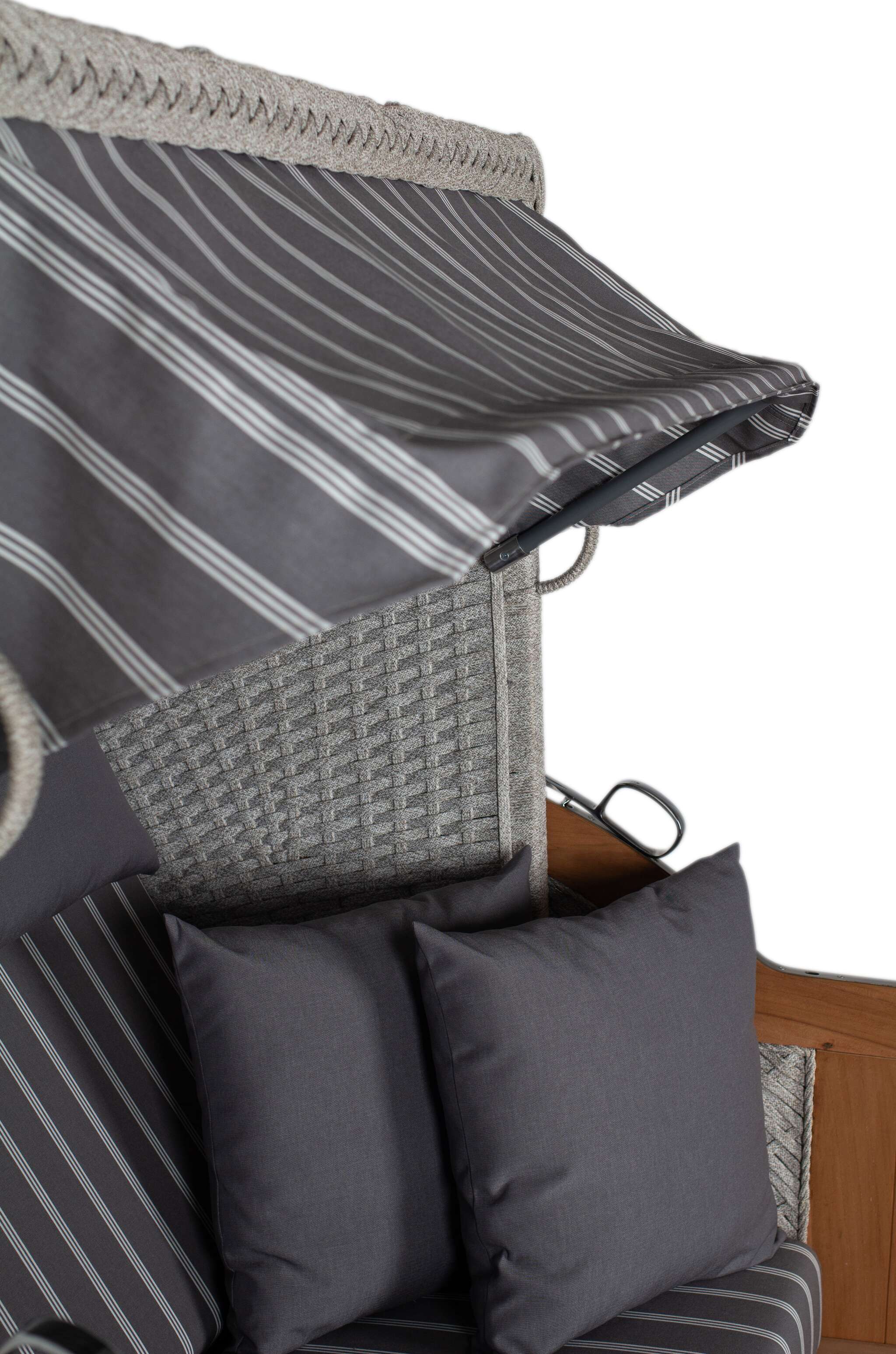 Strandkorb deVries PURE® Aruba XL Rope 15mm ivory Des. 235