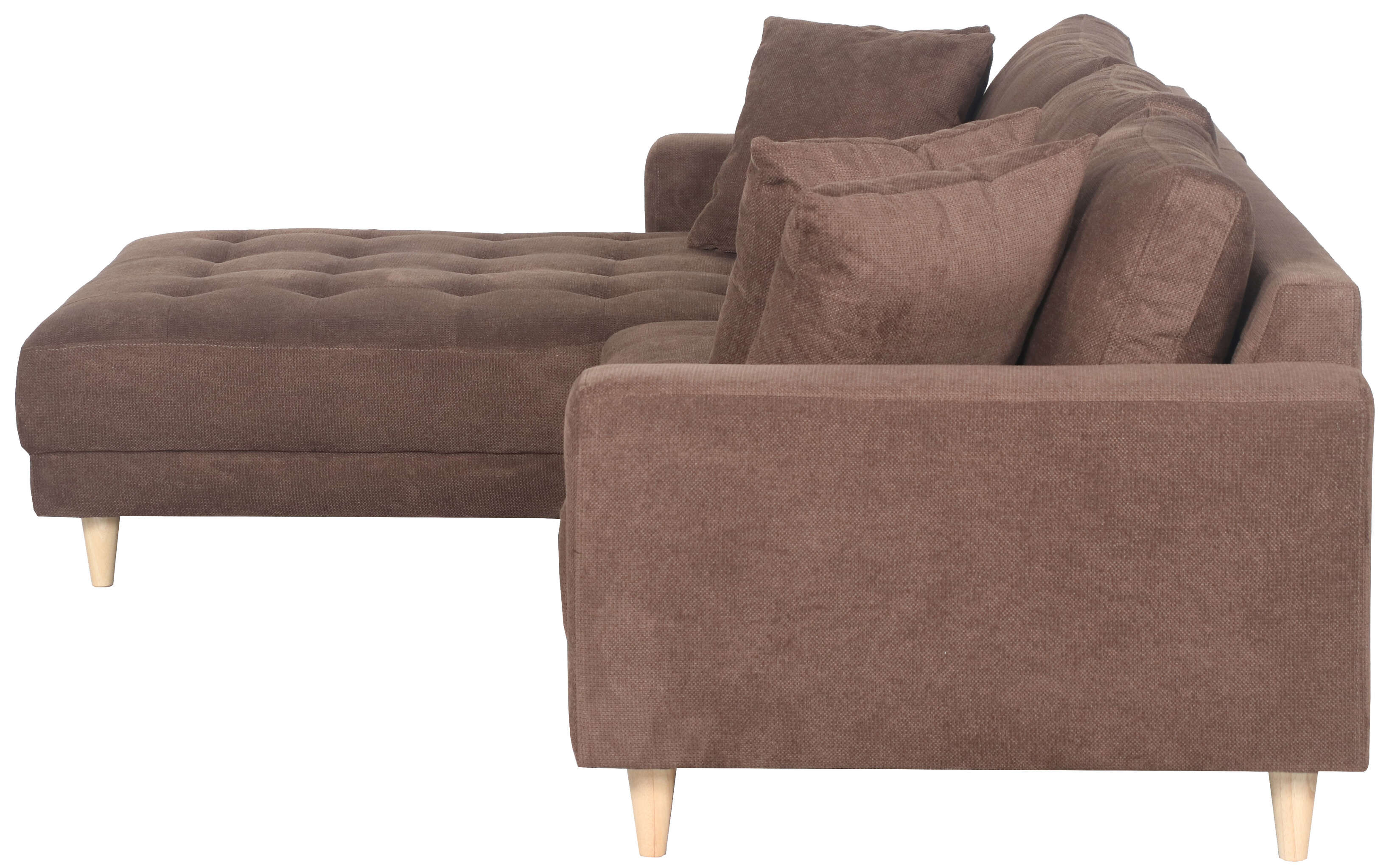 Ecksofa Gorino groß braun